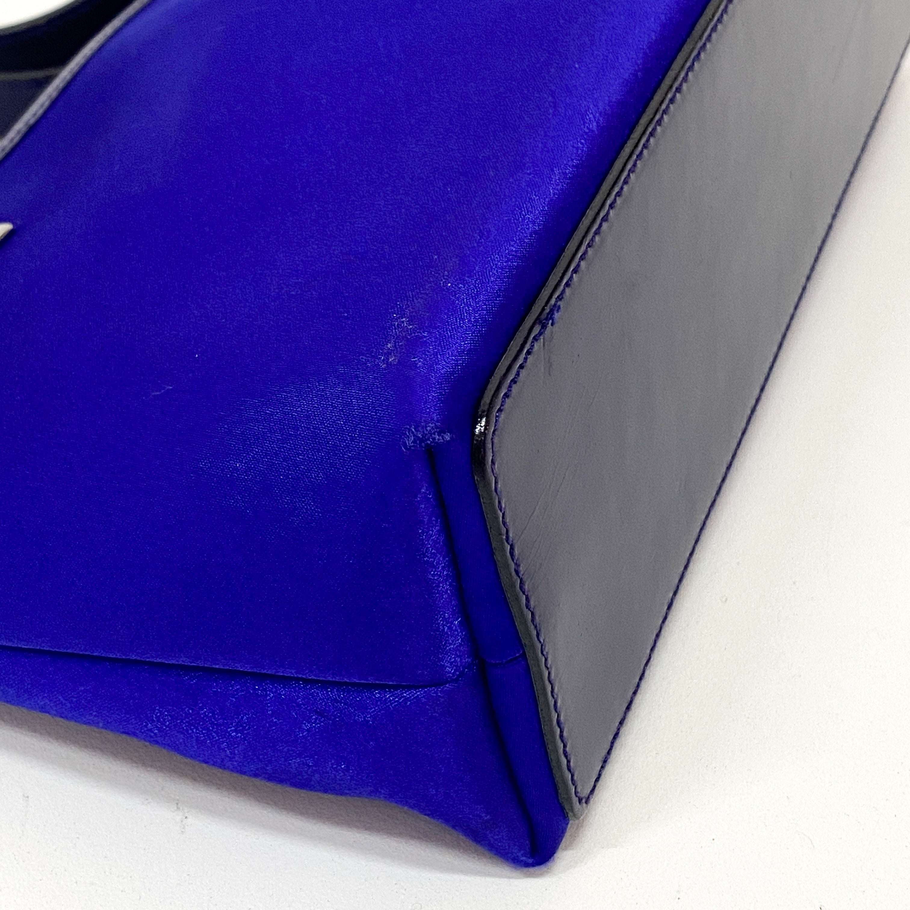 Blue Satin Shoulder Bag