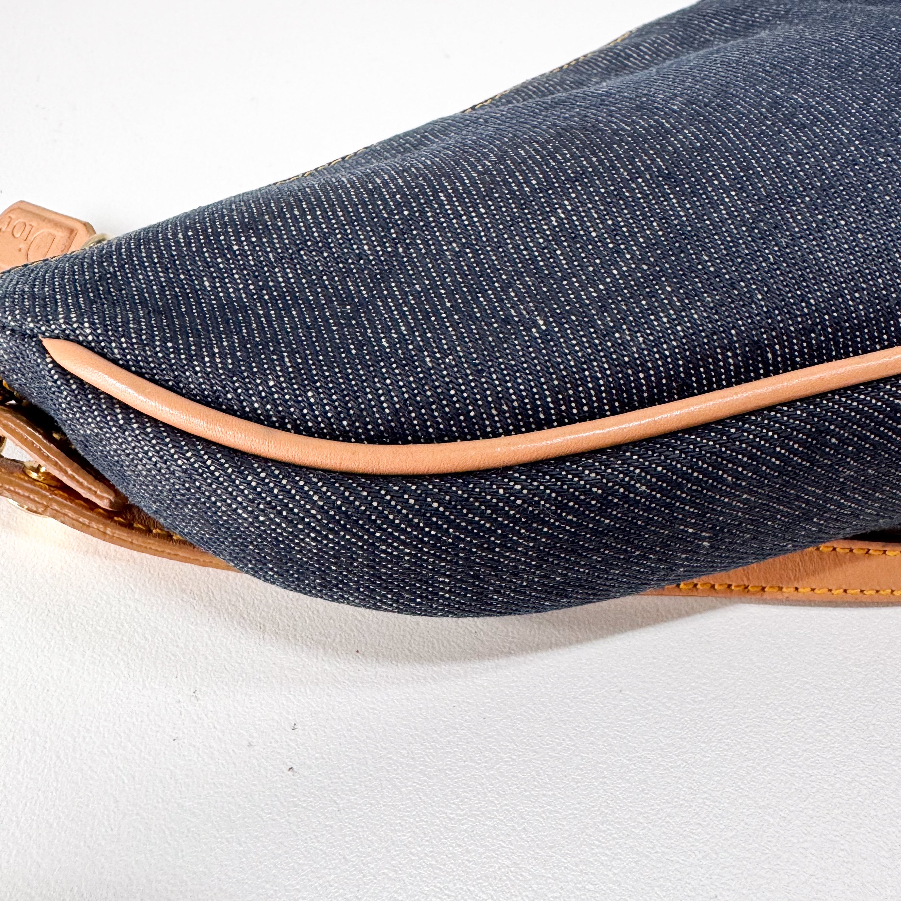 Saddle Denim Shoulder Bag
