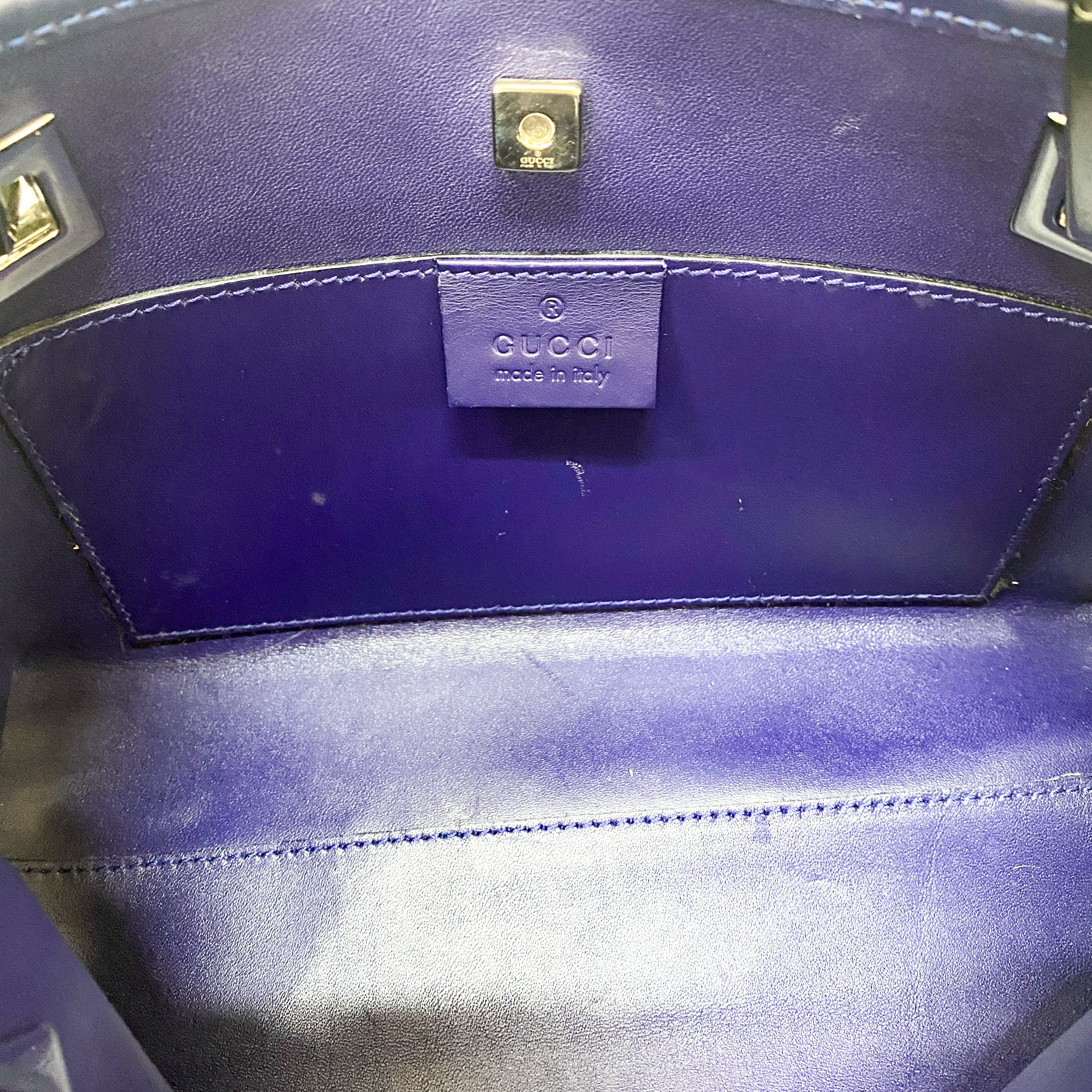 Blue Satin Shoulder Bag