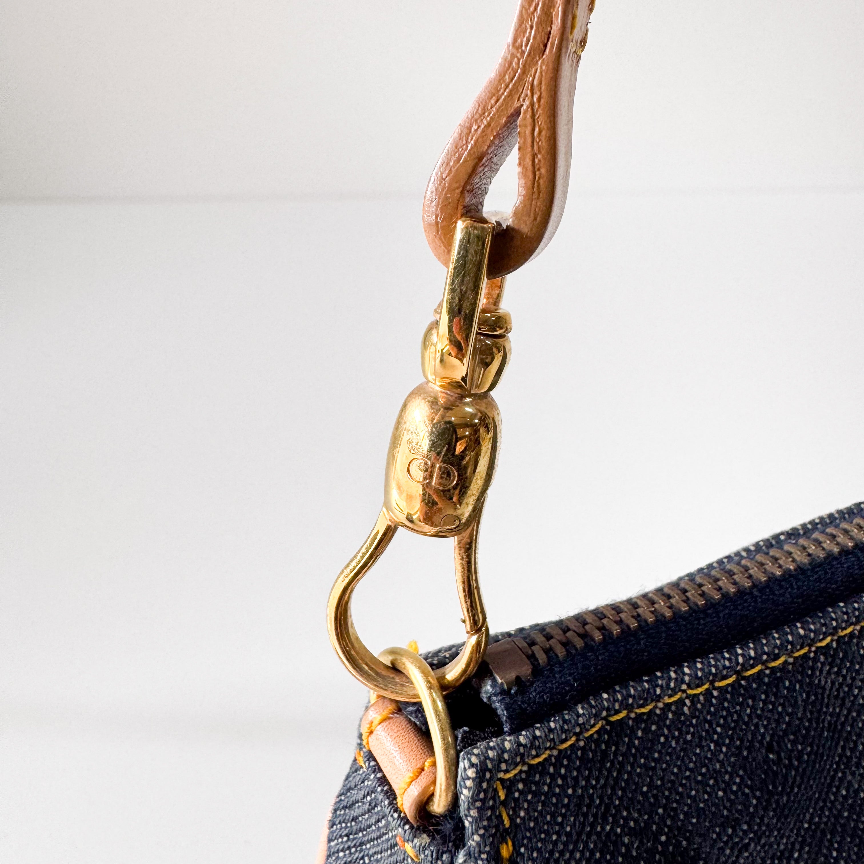 Saddle Denim Shoulder Bag