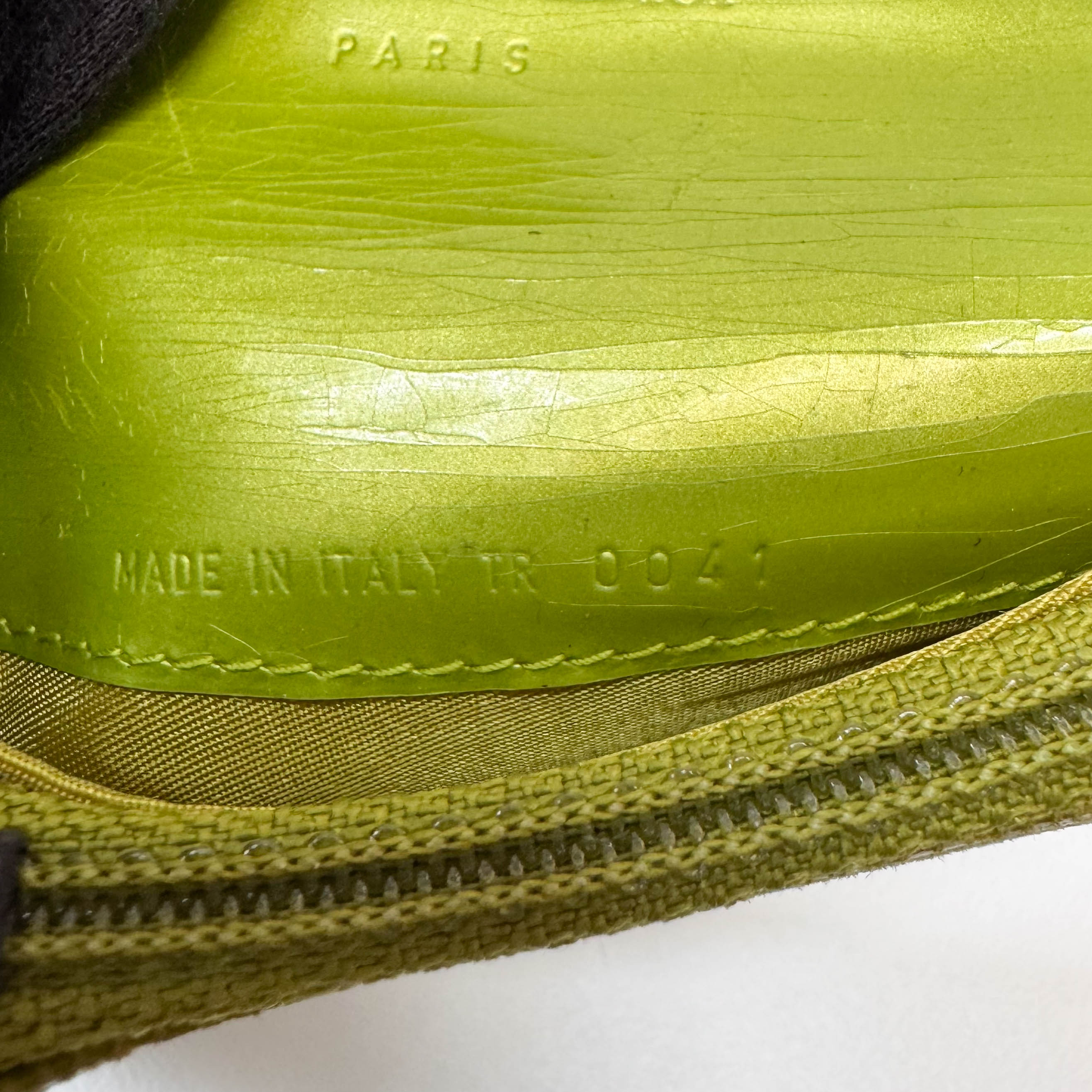 Saddle Mini Green Lizard Leather Pouch