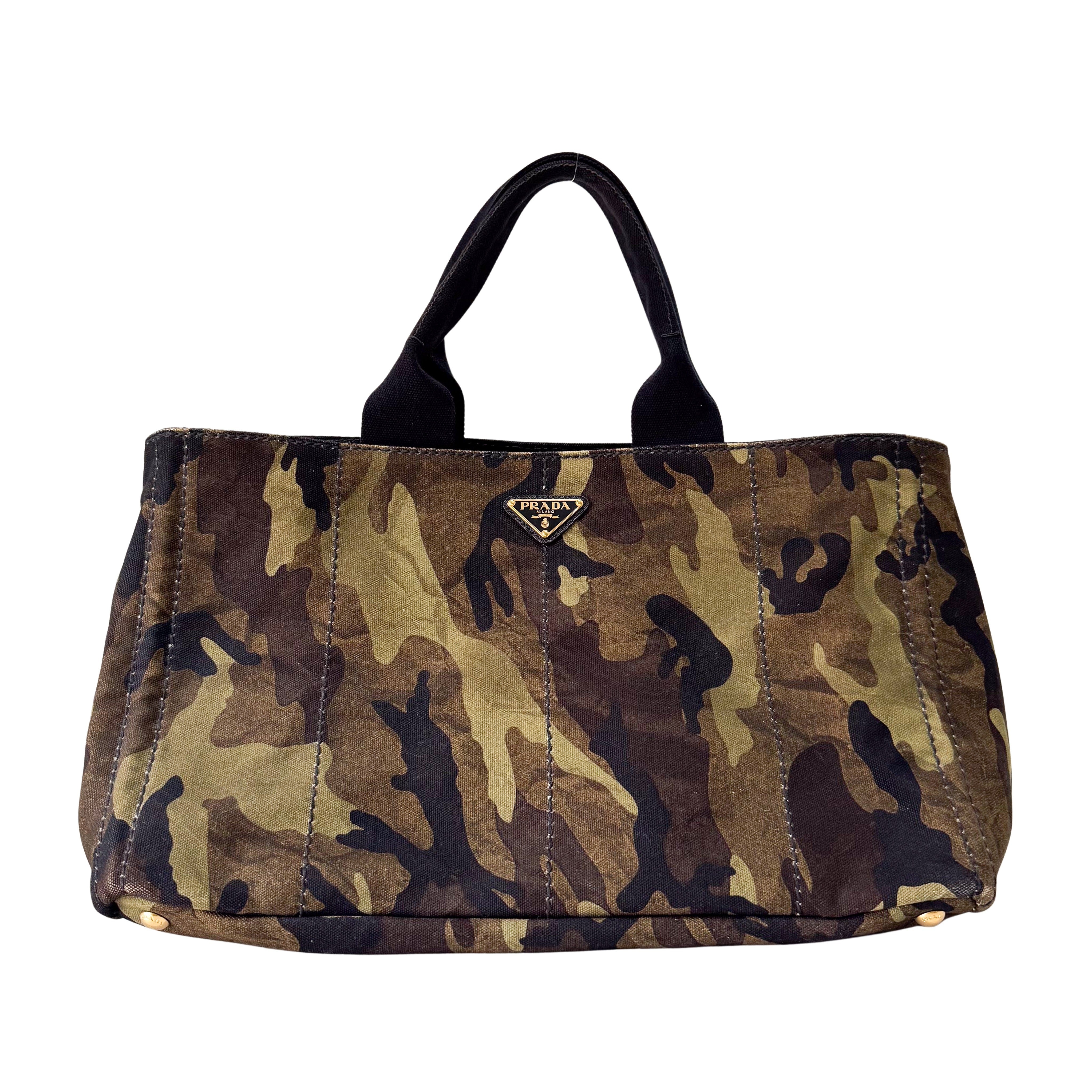 Large Camouflage Canvas Tote Bag
