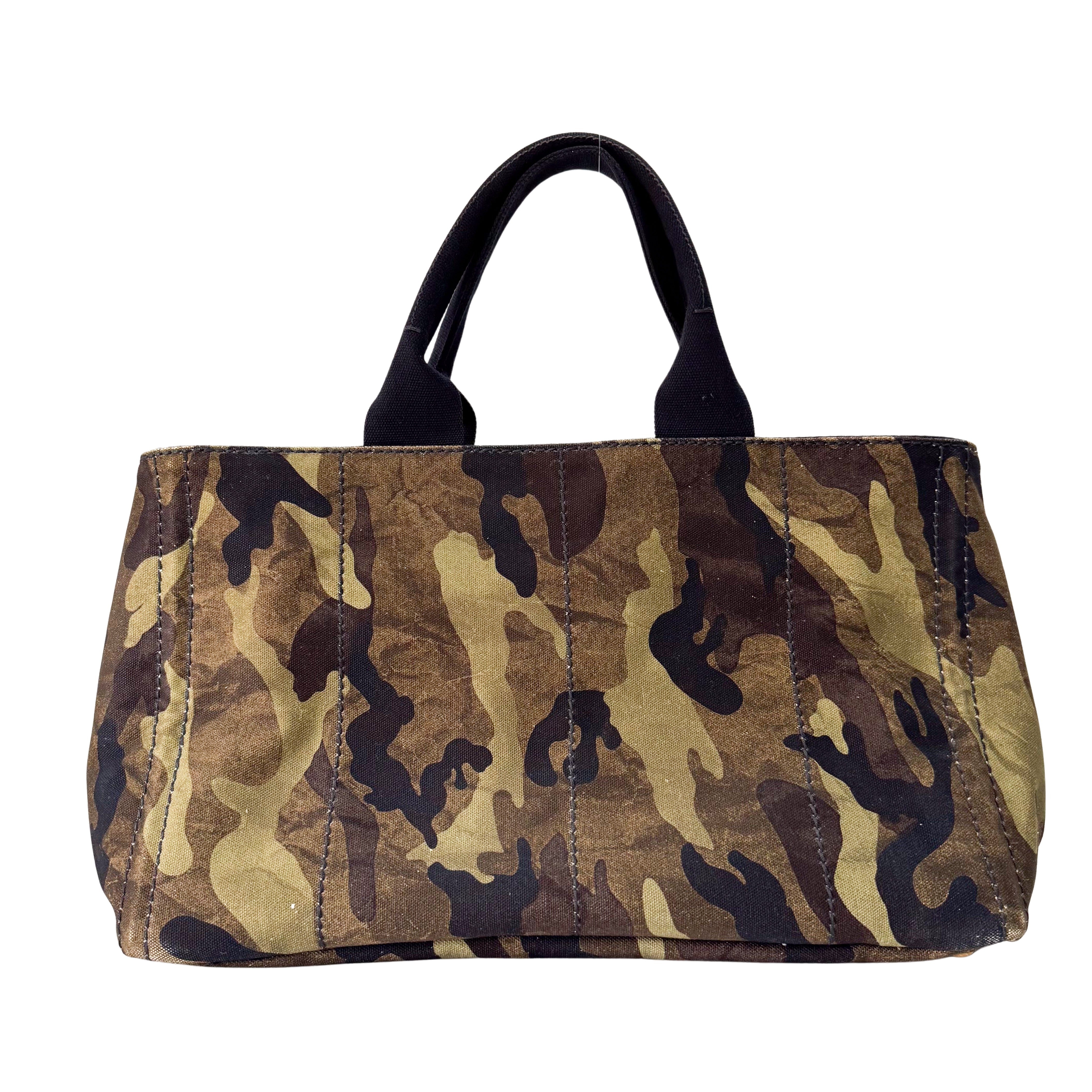 Large Camouflage Canvas Tote Bag