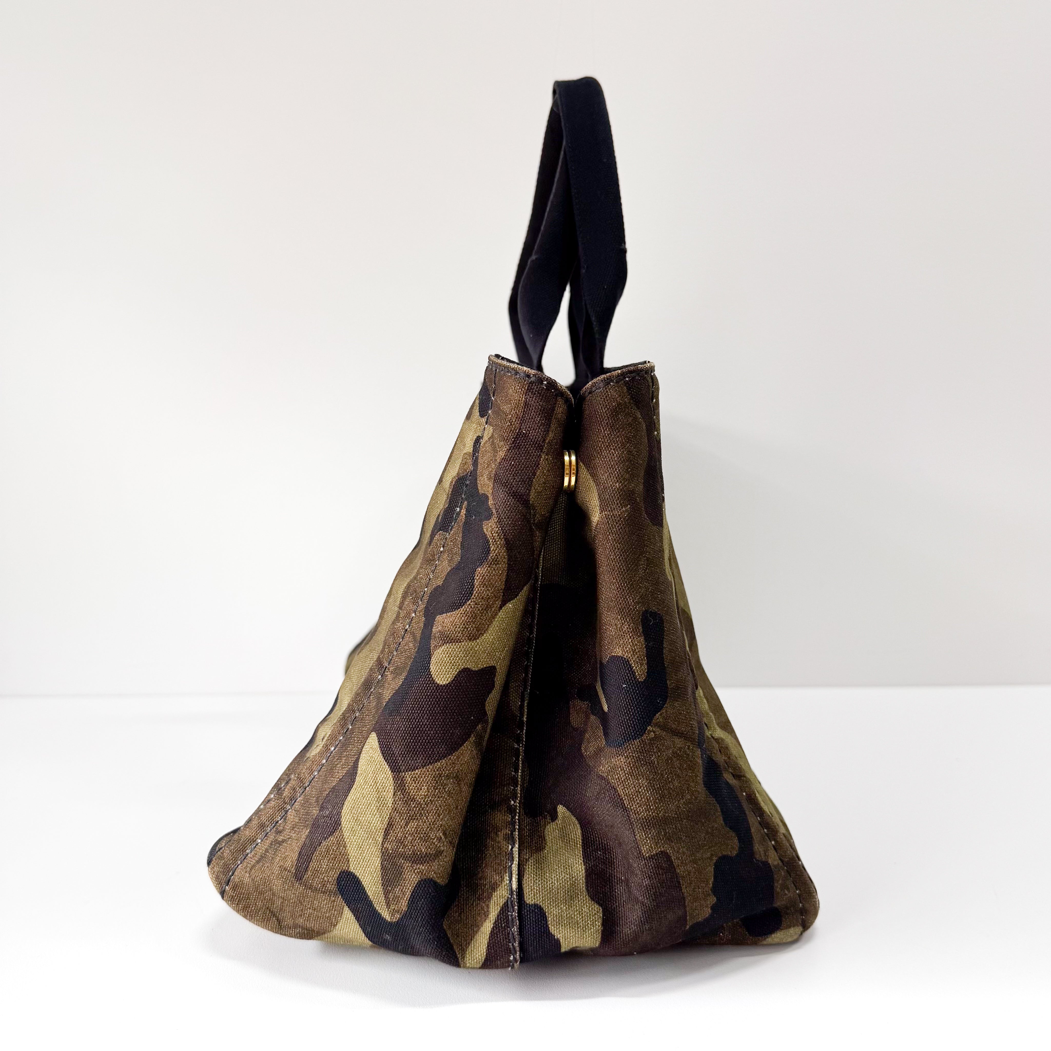 Large Camouflage Canvas Tote Bag