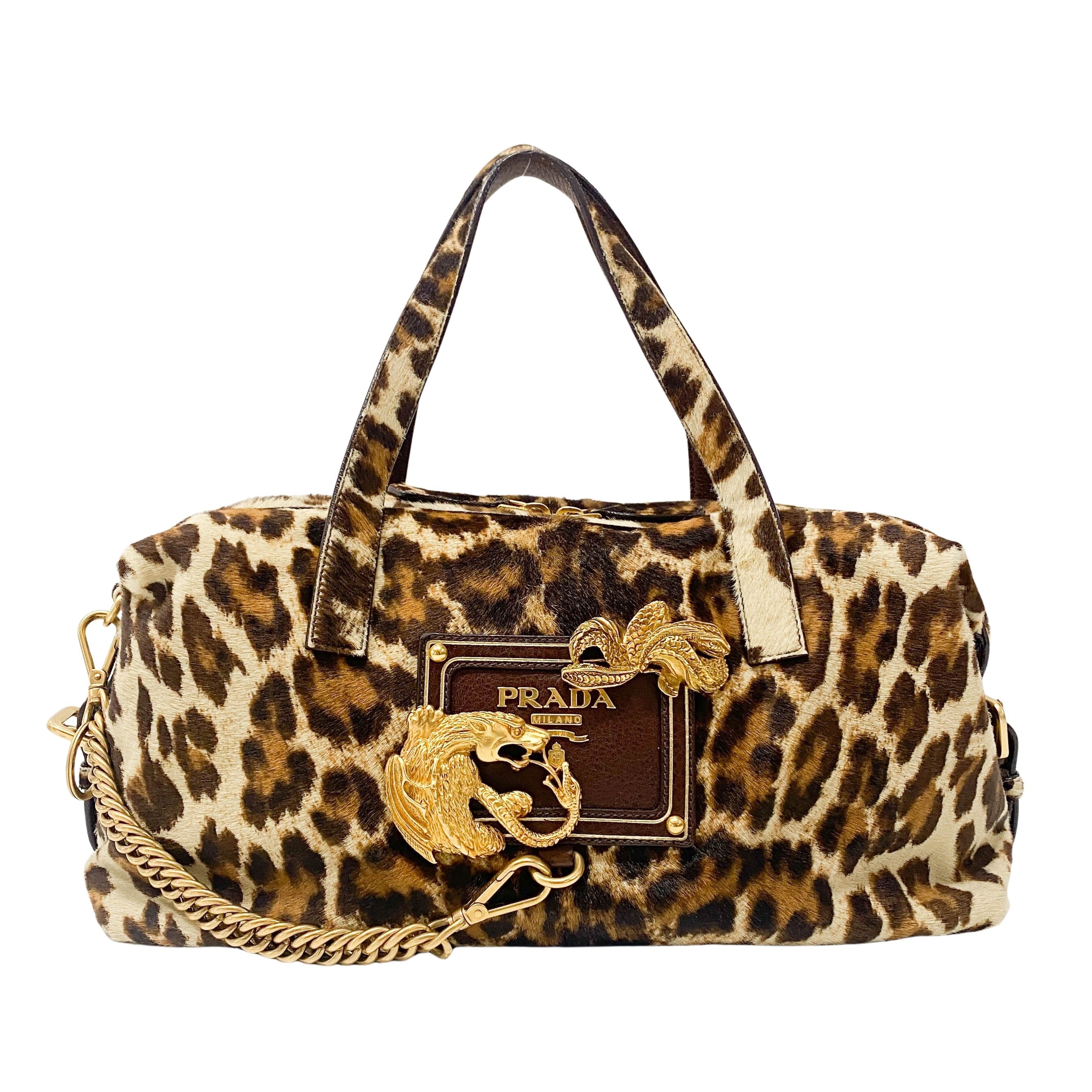 Animal Print Pony Hair Handbag