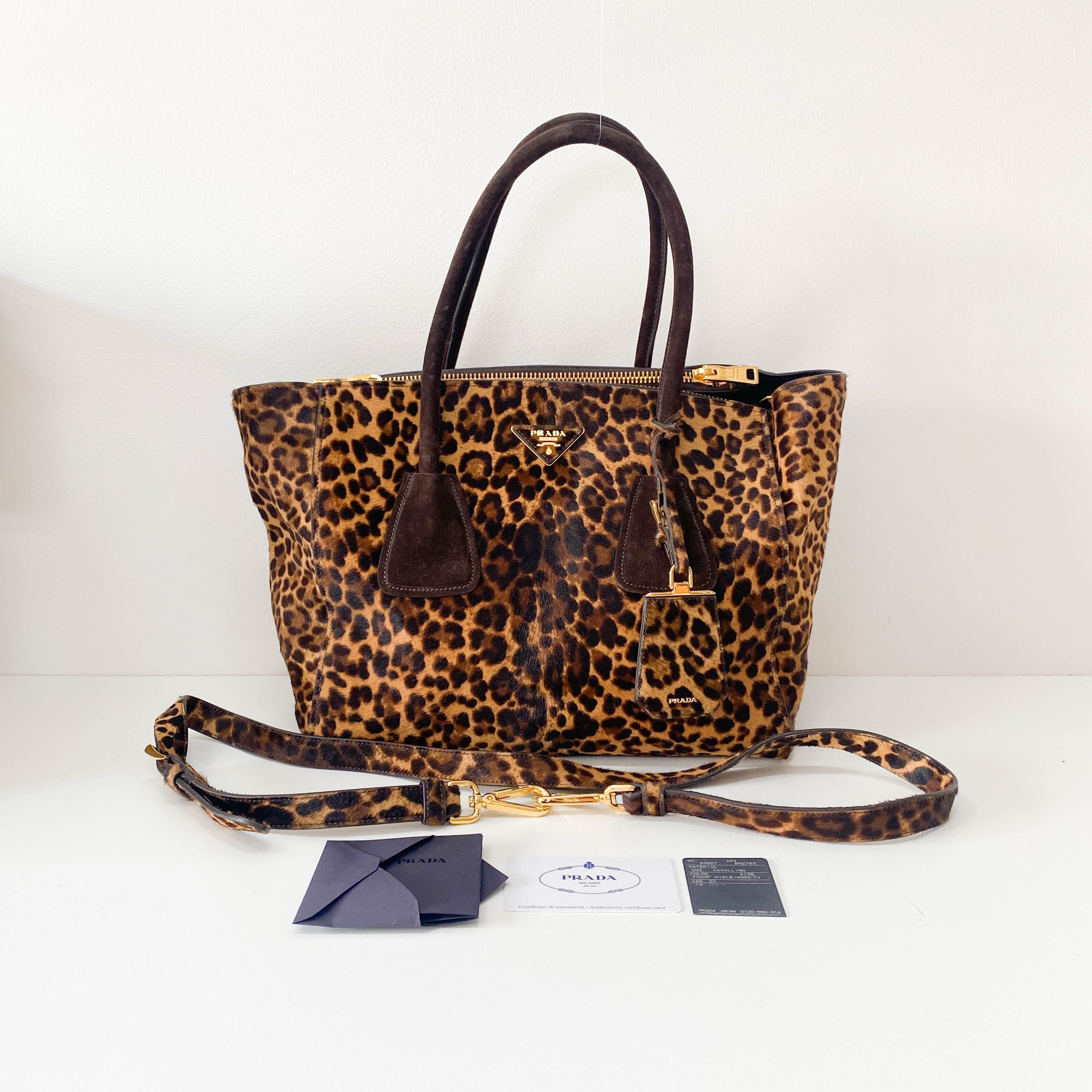 Cavallino Leopard Pony Hair Tote Bag