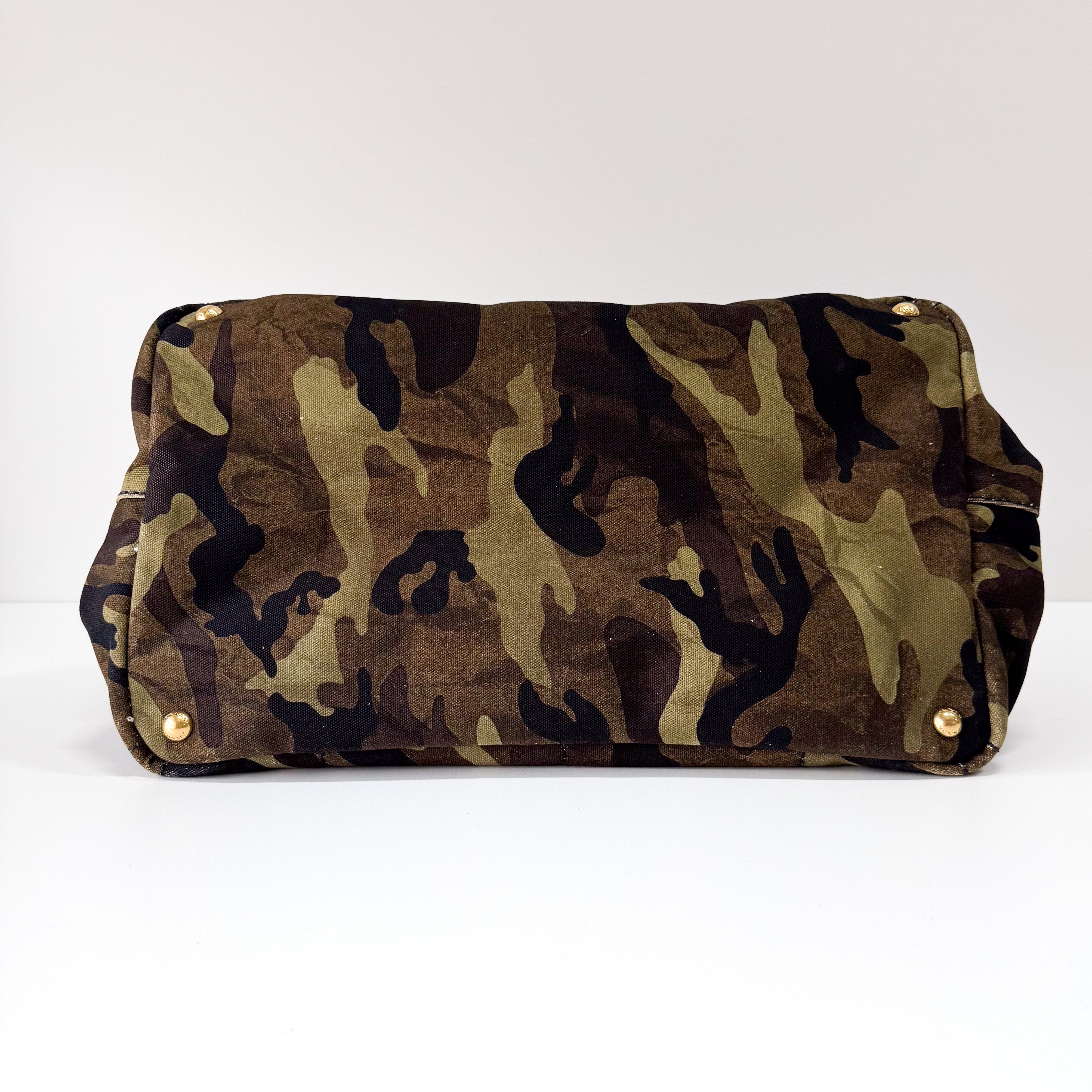 Large Camouflage Canvas Tote Bag