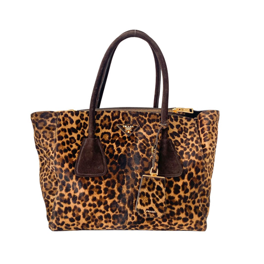 Cavallino Leopard Pony Hair Tote Bag