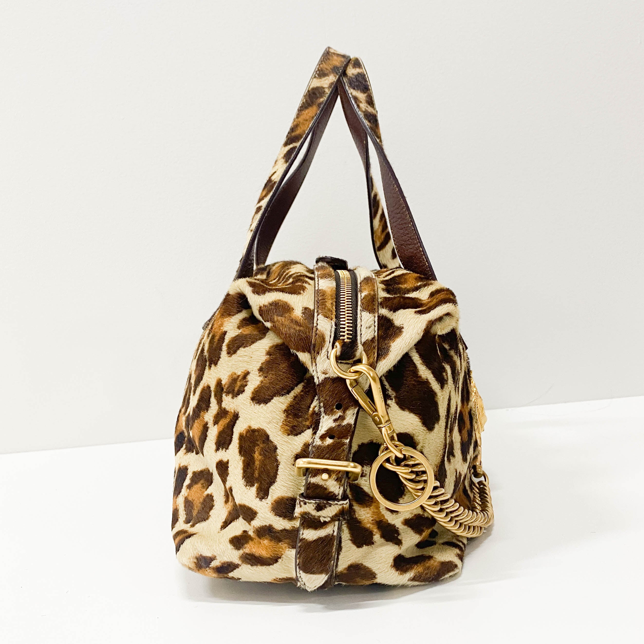Animal Print Pony Hair Handbag