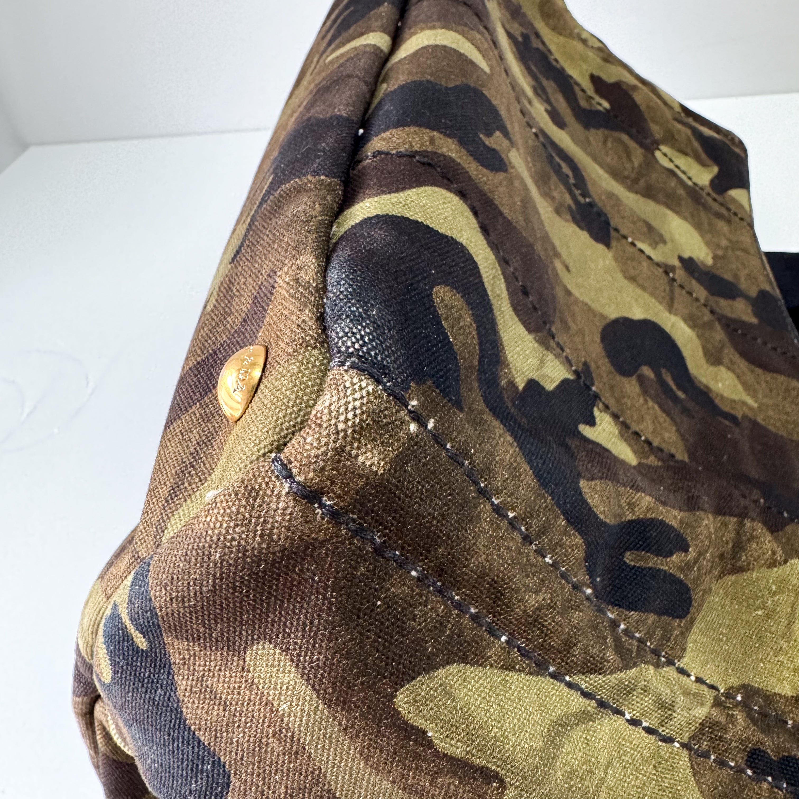 Large Camouflage Canvas Tote Bag