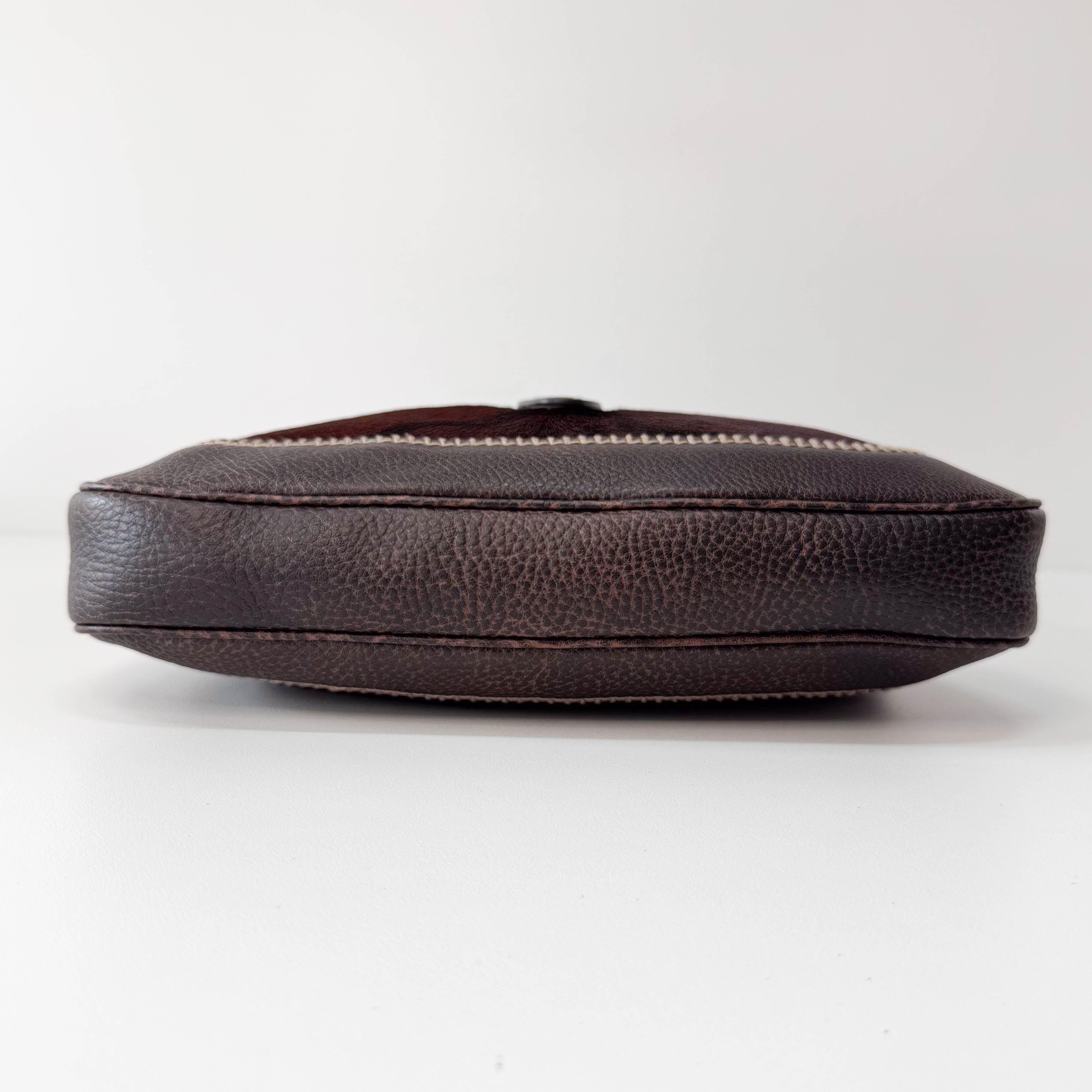 New Jackie Brown Pony Hair & Leather Shoulder Bag