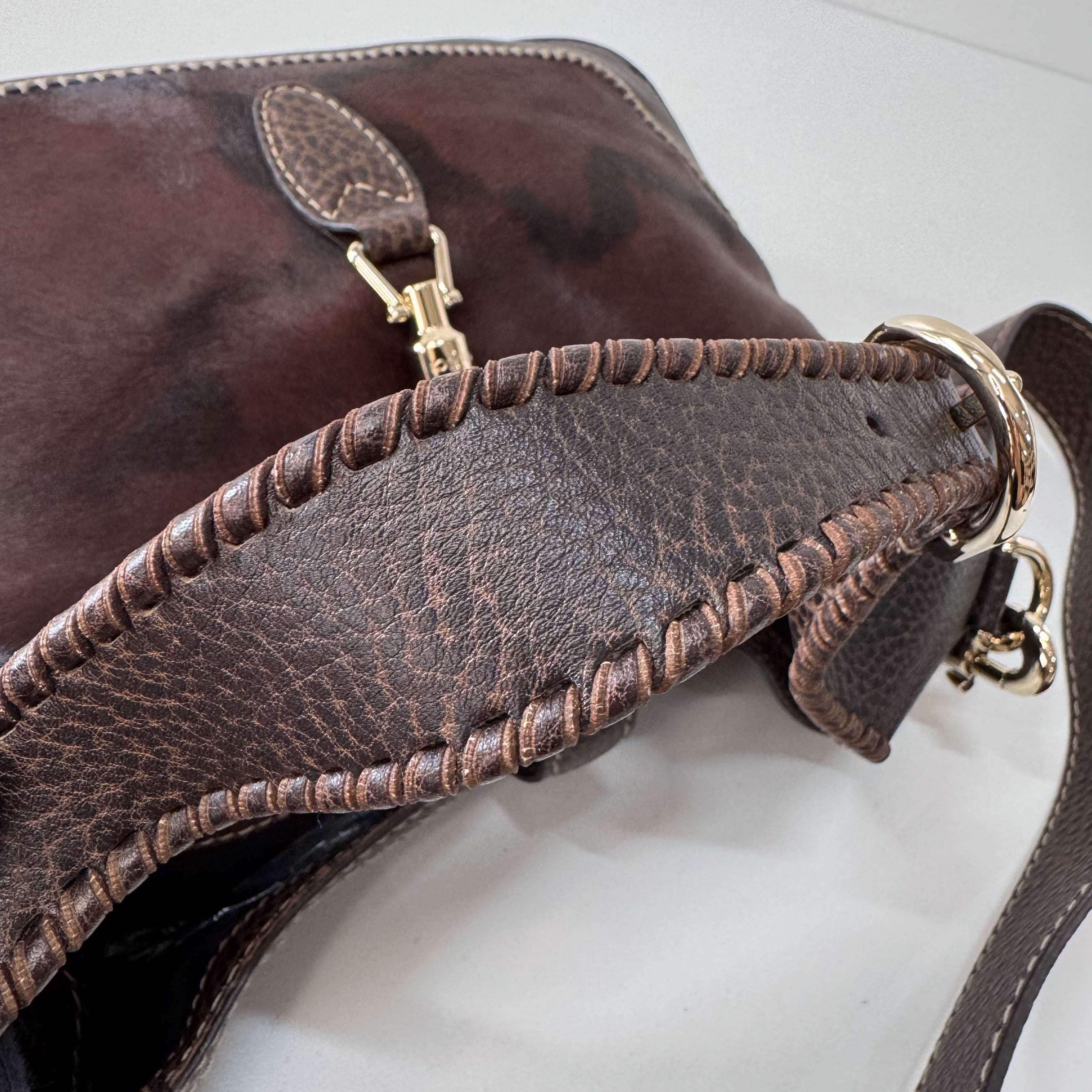 New Jackie Brown Pony Hair & Leather Shoulder Bag