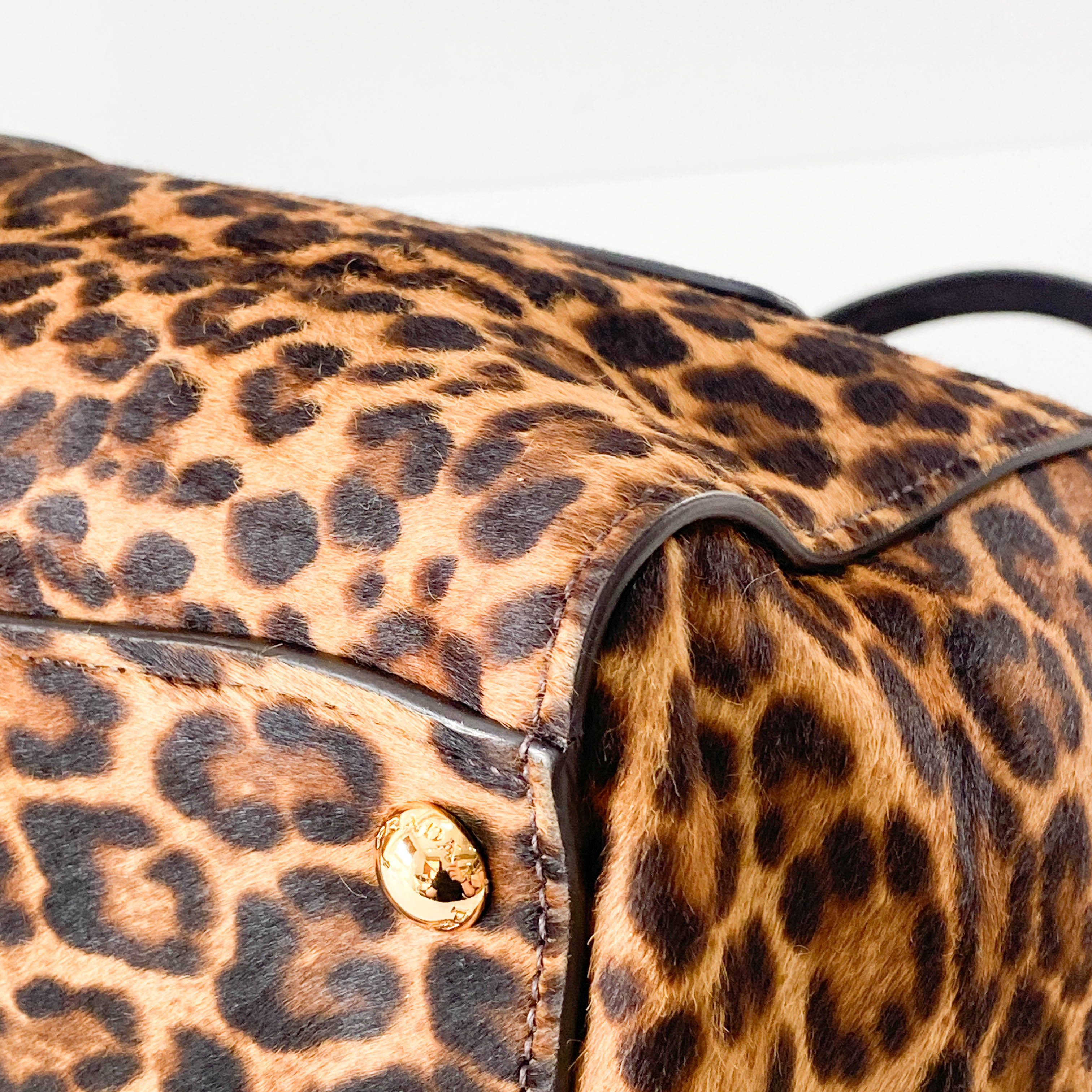Cavallino Leopard Pony Hair Tote Bag