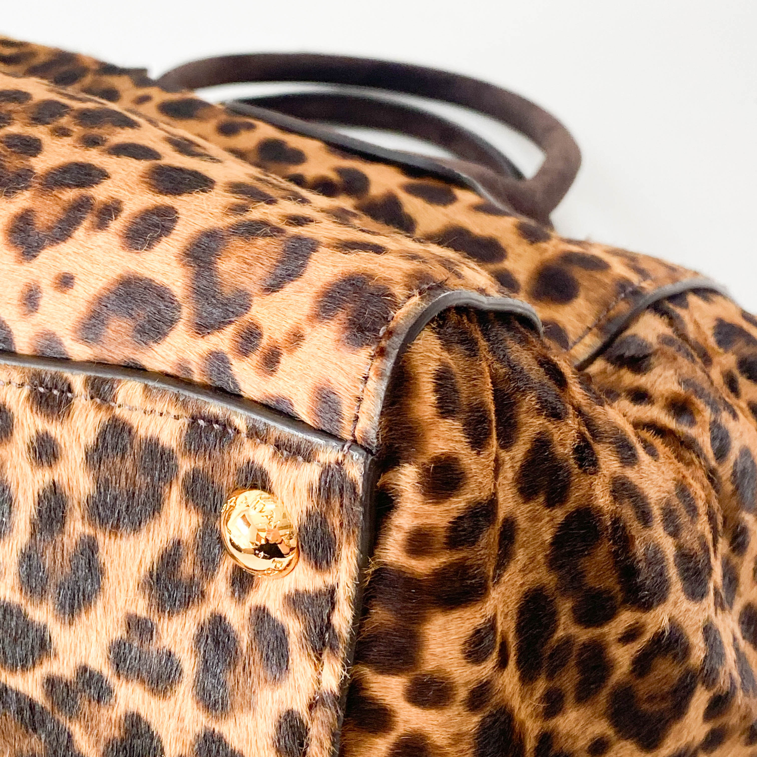 Cavallino Leopard Pony Hair Tote Bag