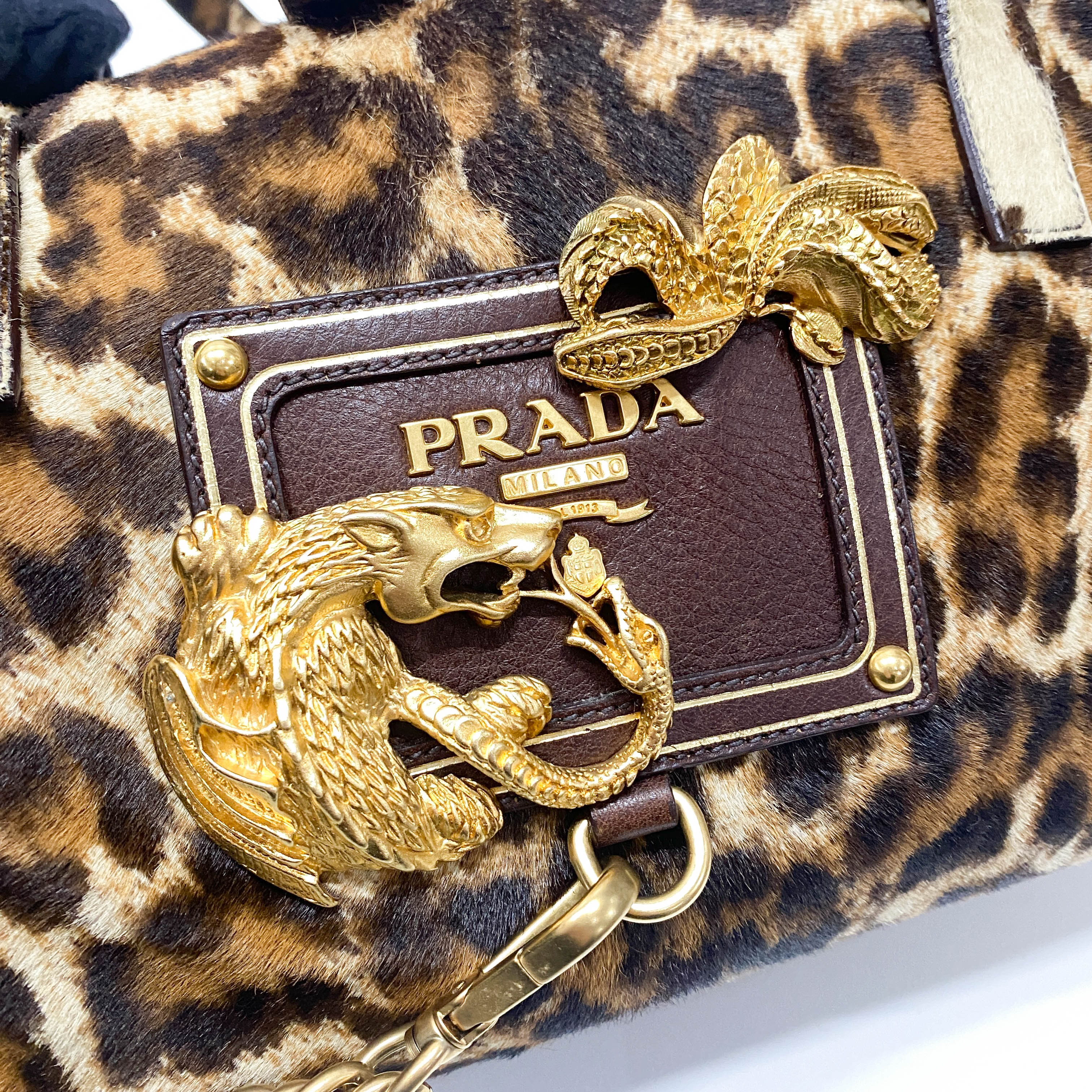 Animal Print Pony Hair Handbag