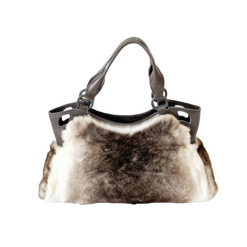 Marcello Brown Fur Shoulder Bag