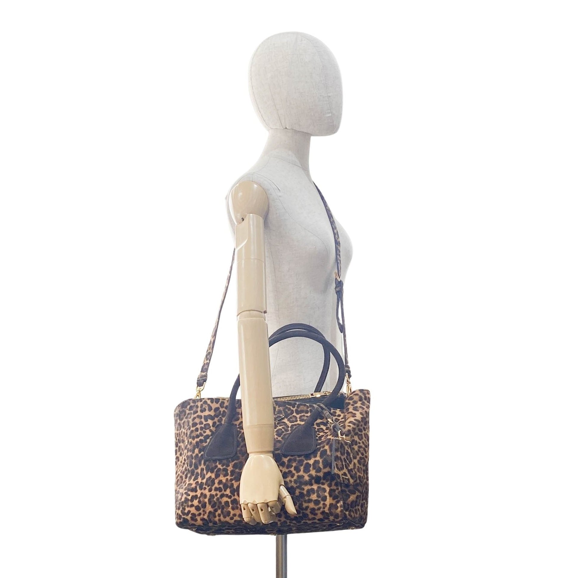Cavallino Leopard Pony Hair Tote Bag