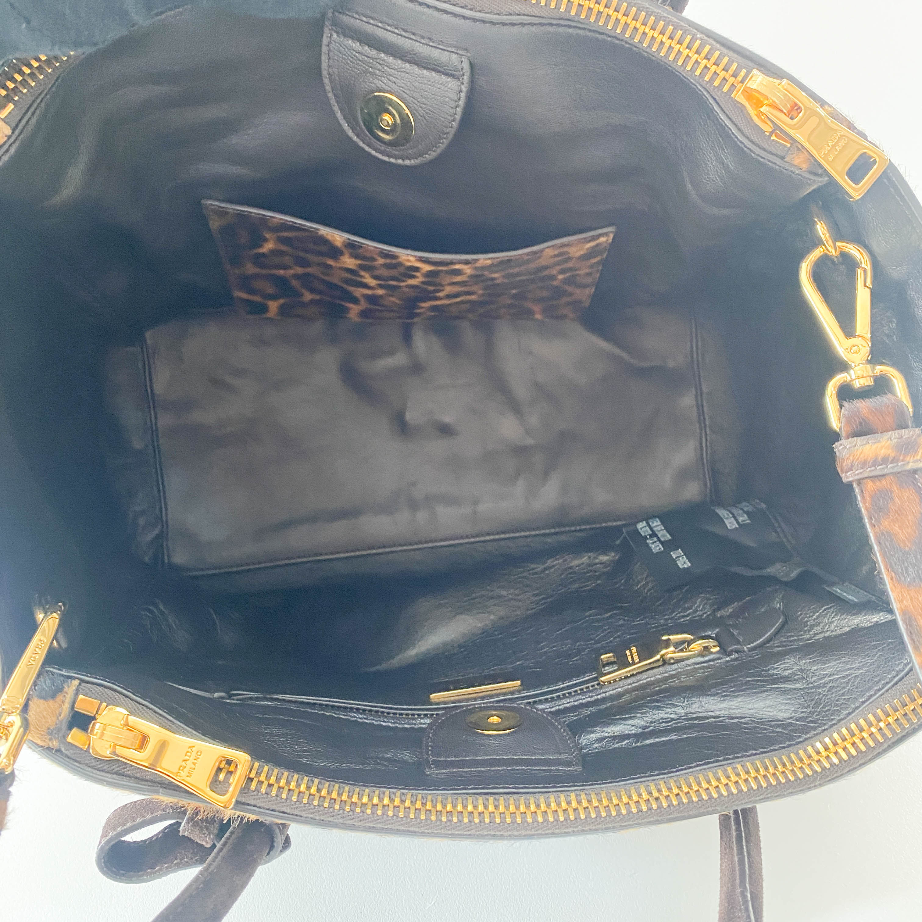 Cavallino Leopard Pony Hair Tote Bag