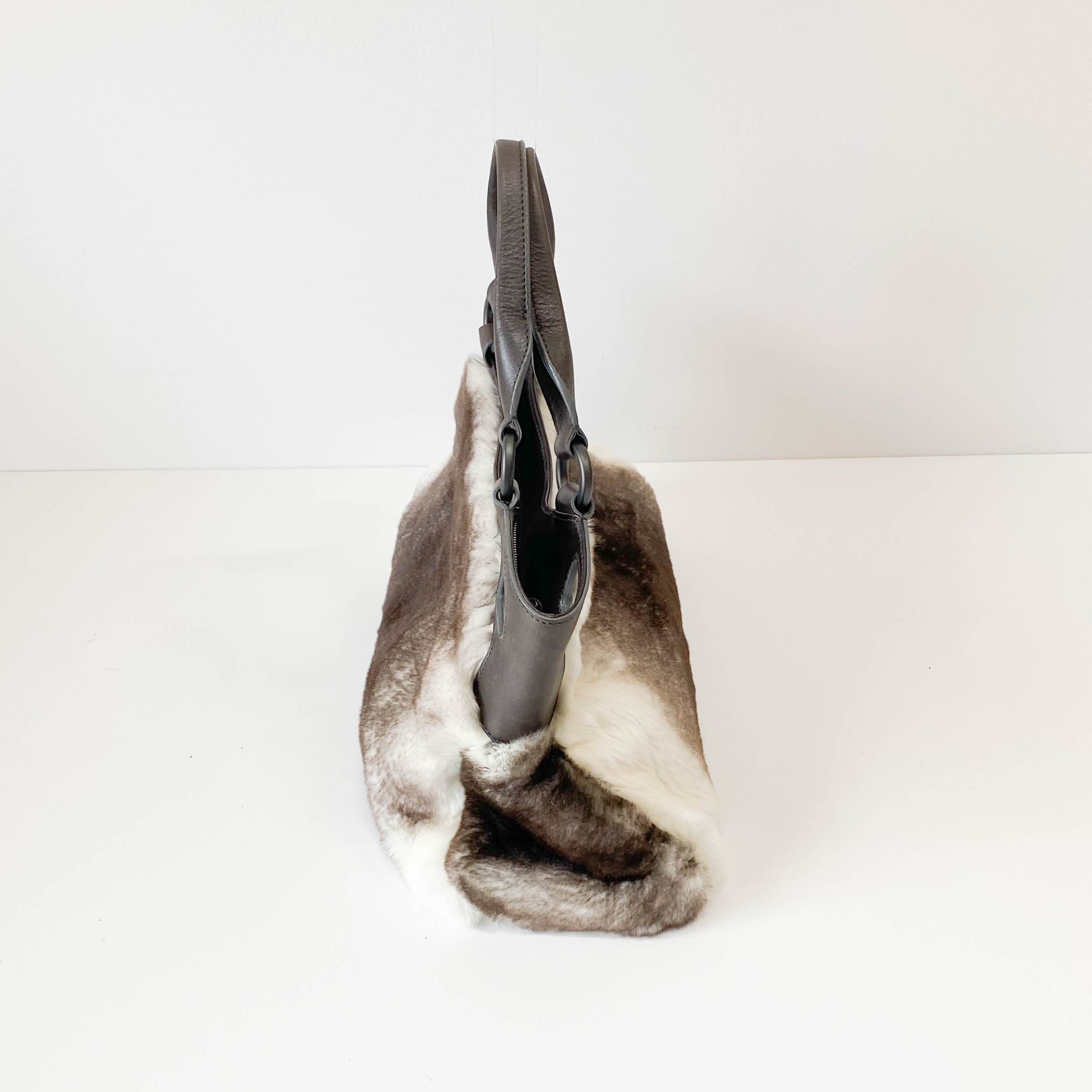 Marcello Brown Fur Shoulder Bag