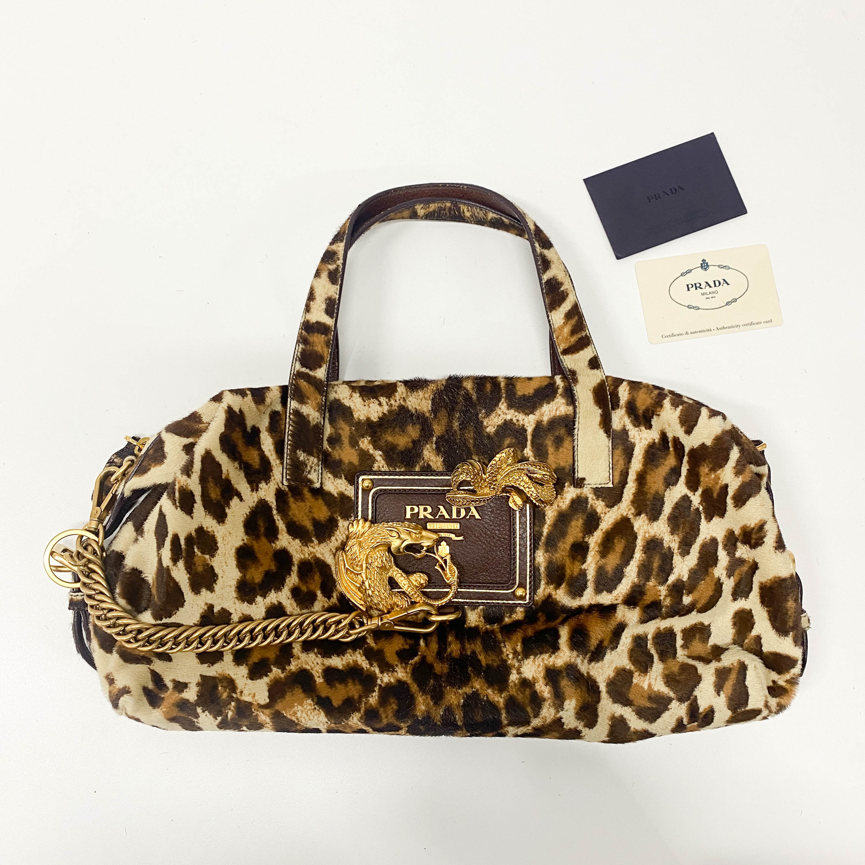 Animal Print Pony Hair Handbag