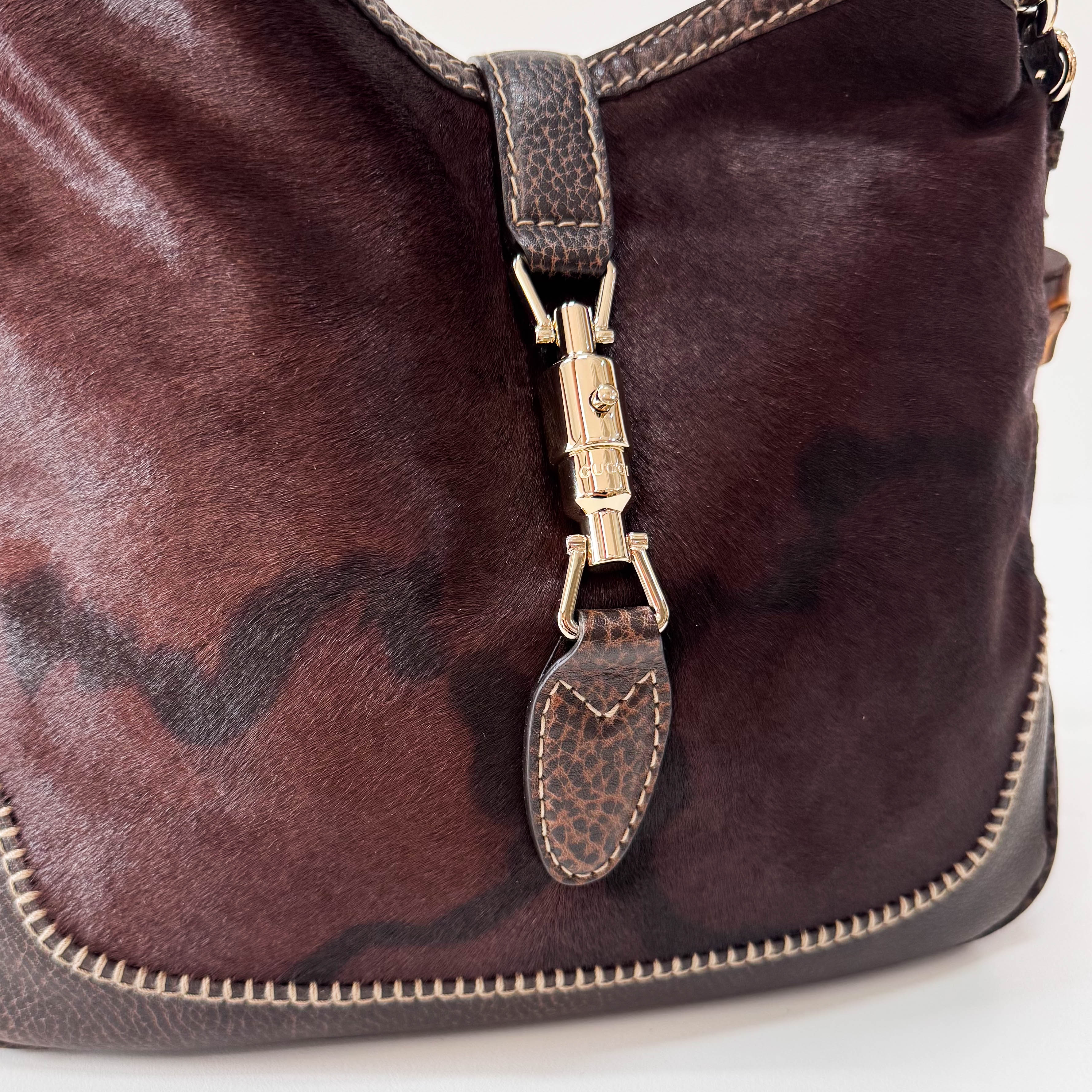 New Jackie Brown Pony Hair & Leather Shoulder Bag