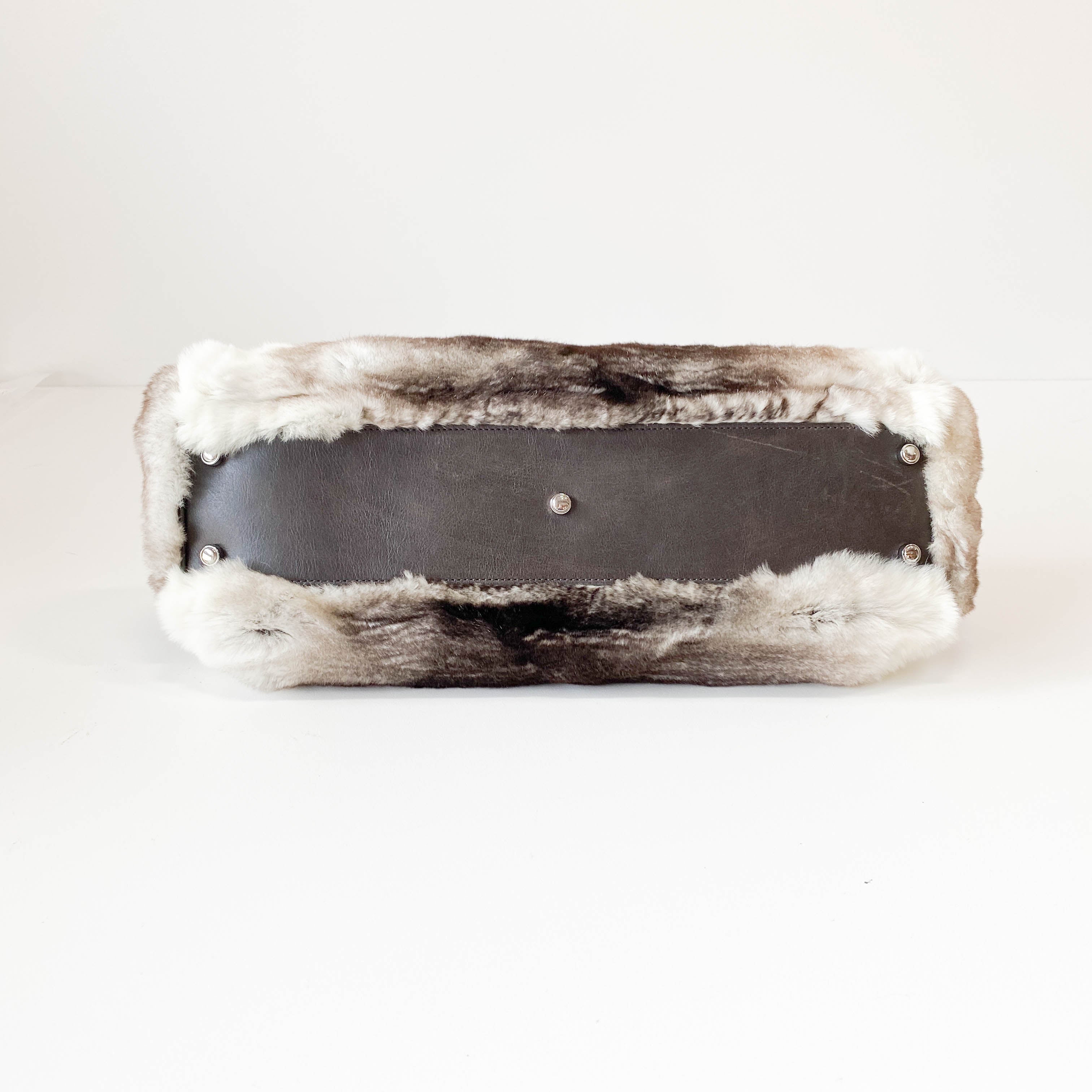 Marcello Brown Fur Shoulder Bag