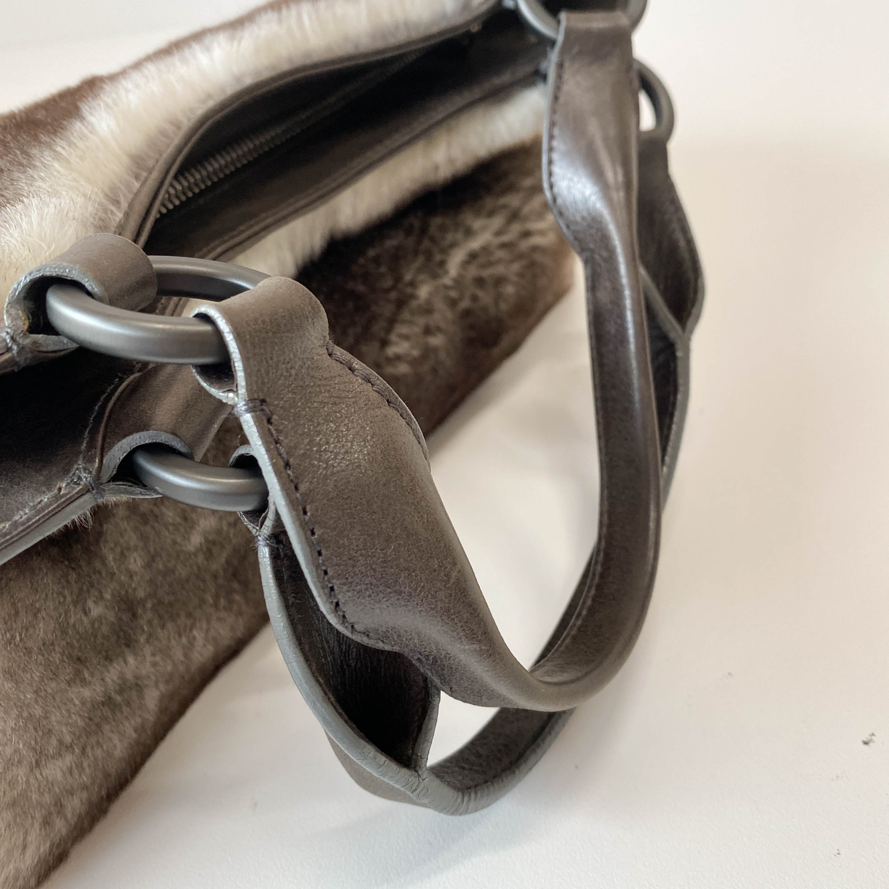 Marcello Brown Fur Shoulder Bag