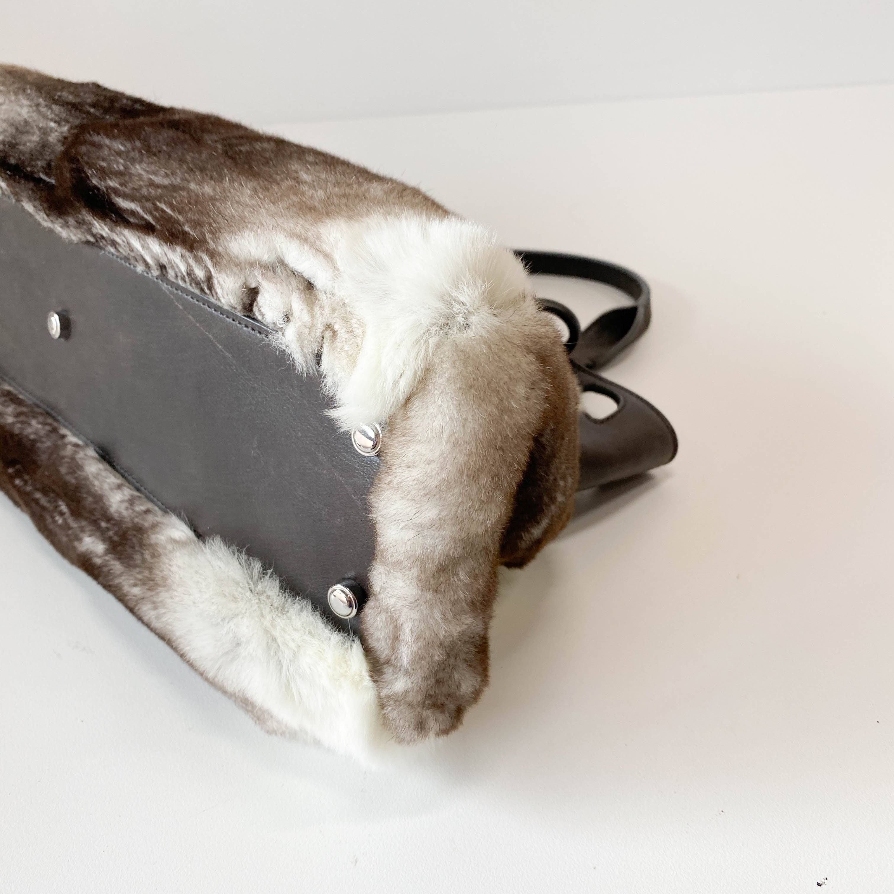 Marcello Brown Fur Shoulder Bag