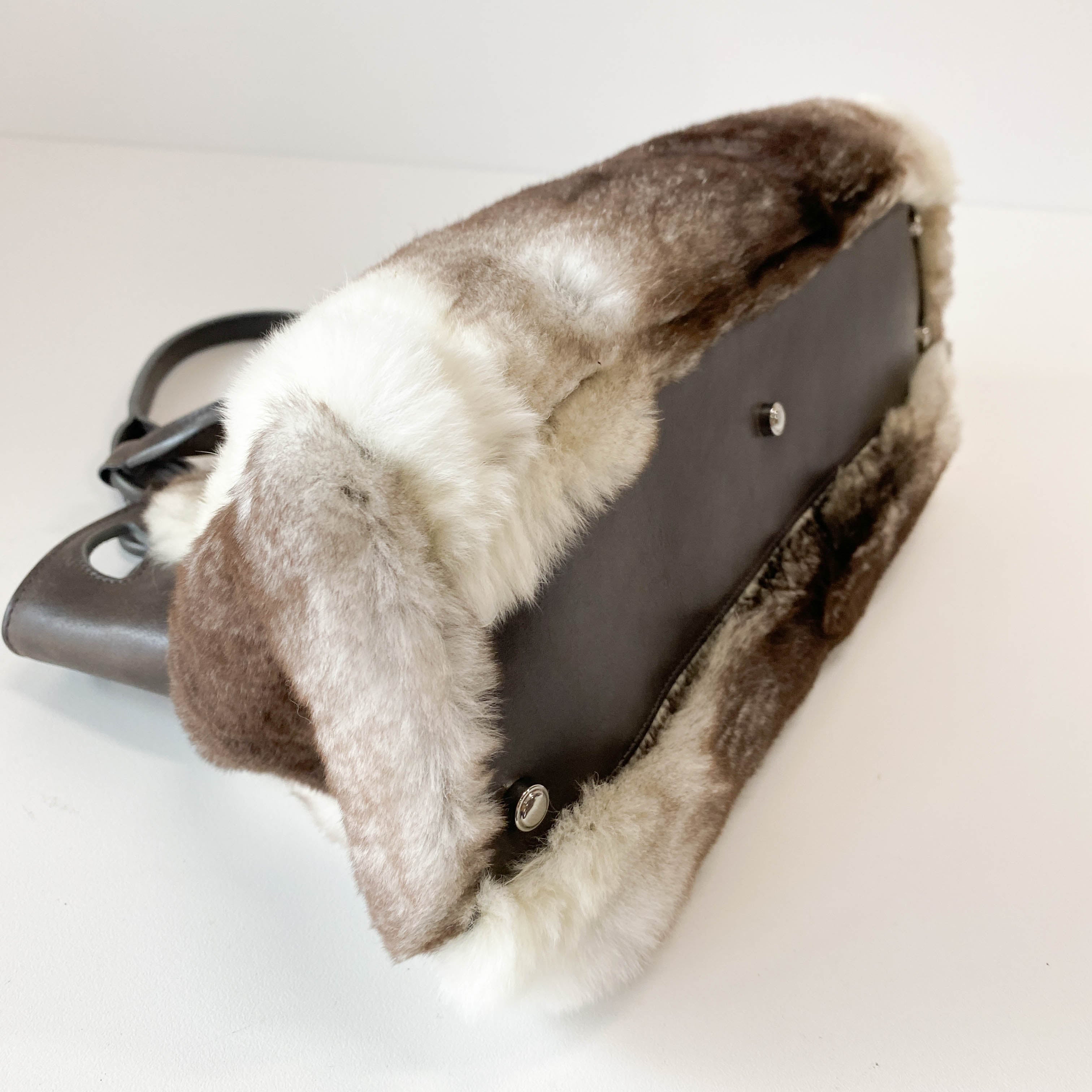 Marcello Brown Fur Shoulder Bag