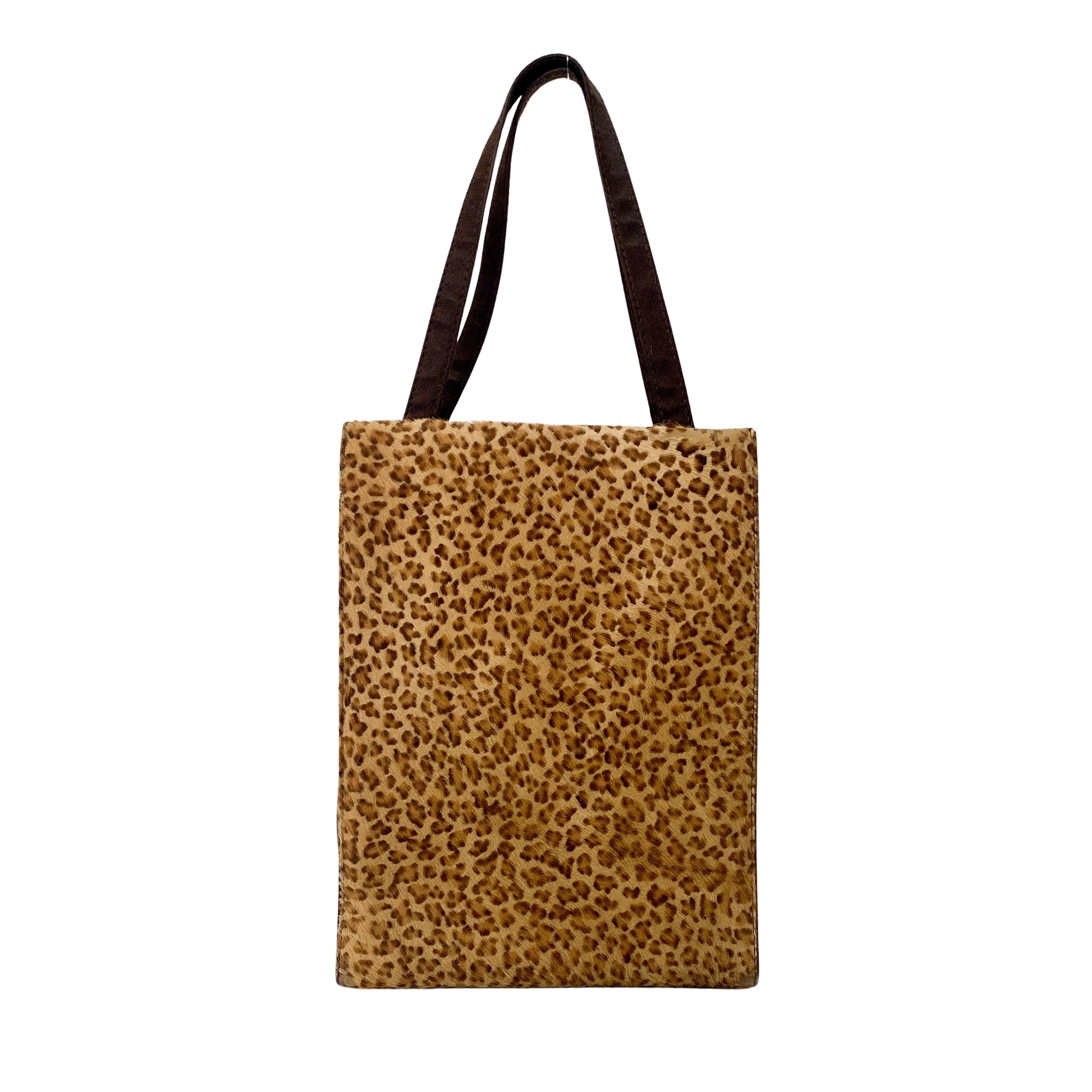 Leopard Print Pony Hair Handbag