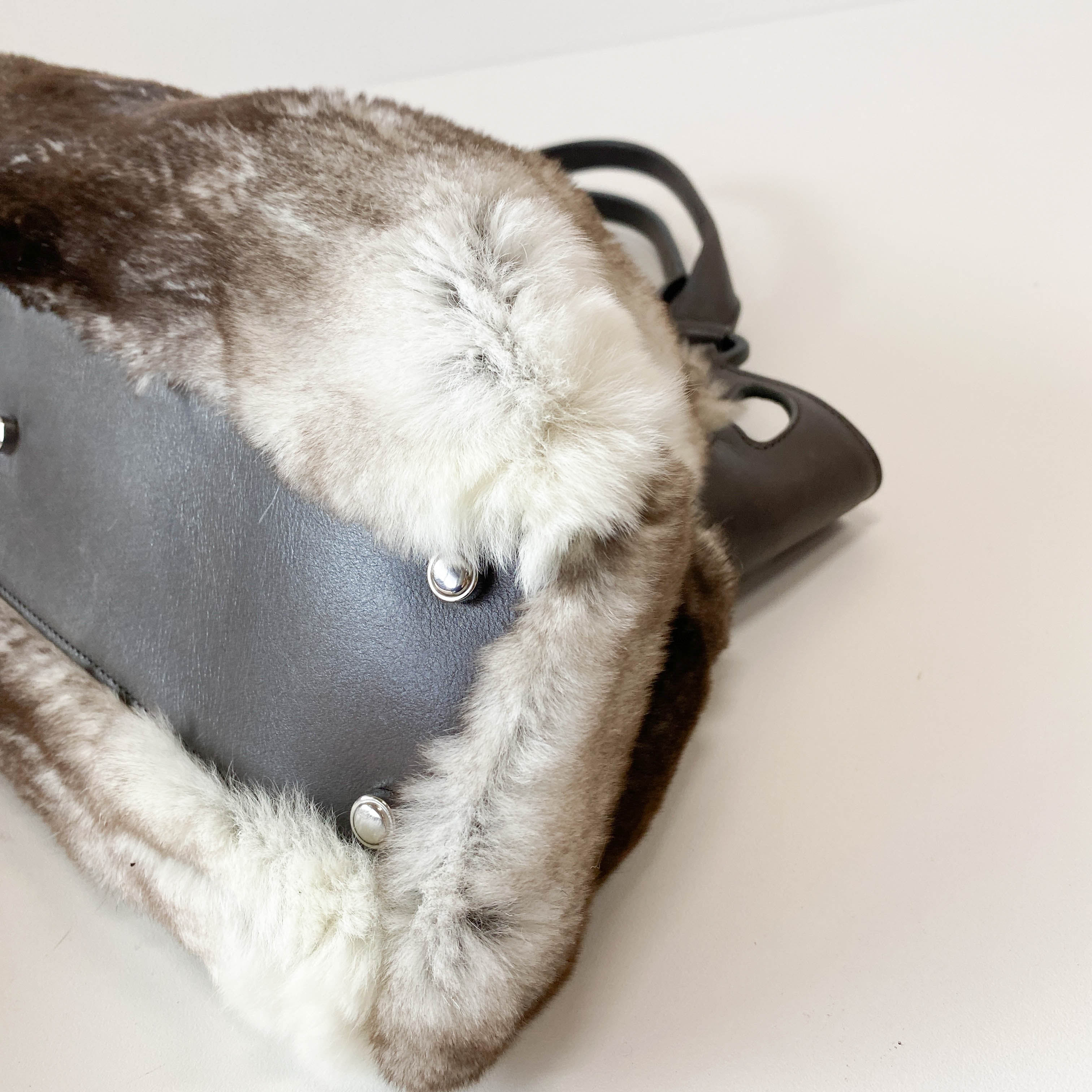 Marcello Brown Fur Shoulder Bag