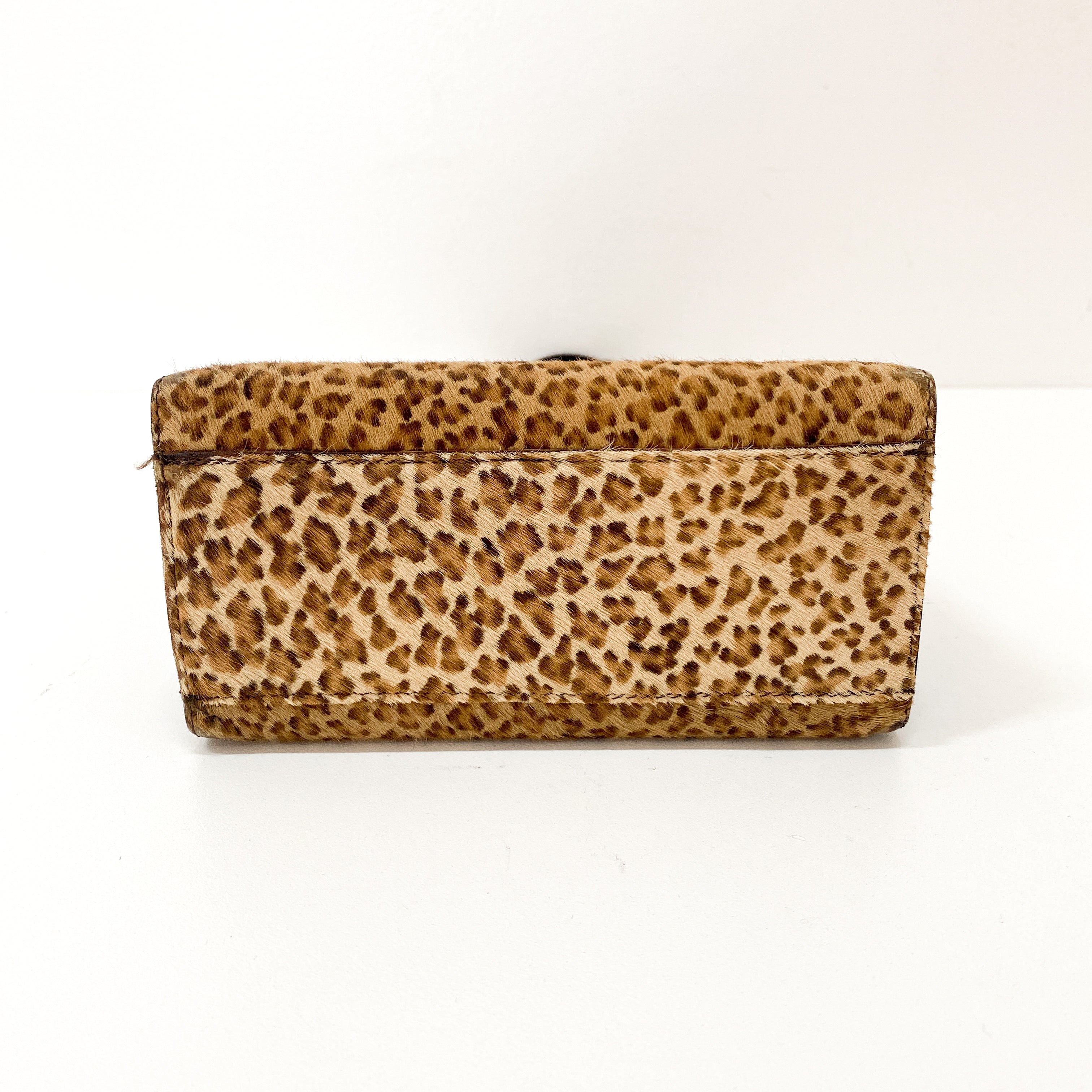 Leopard Print Pony Hair Handbag