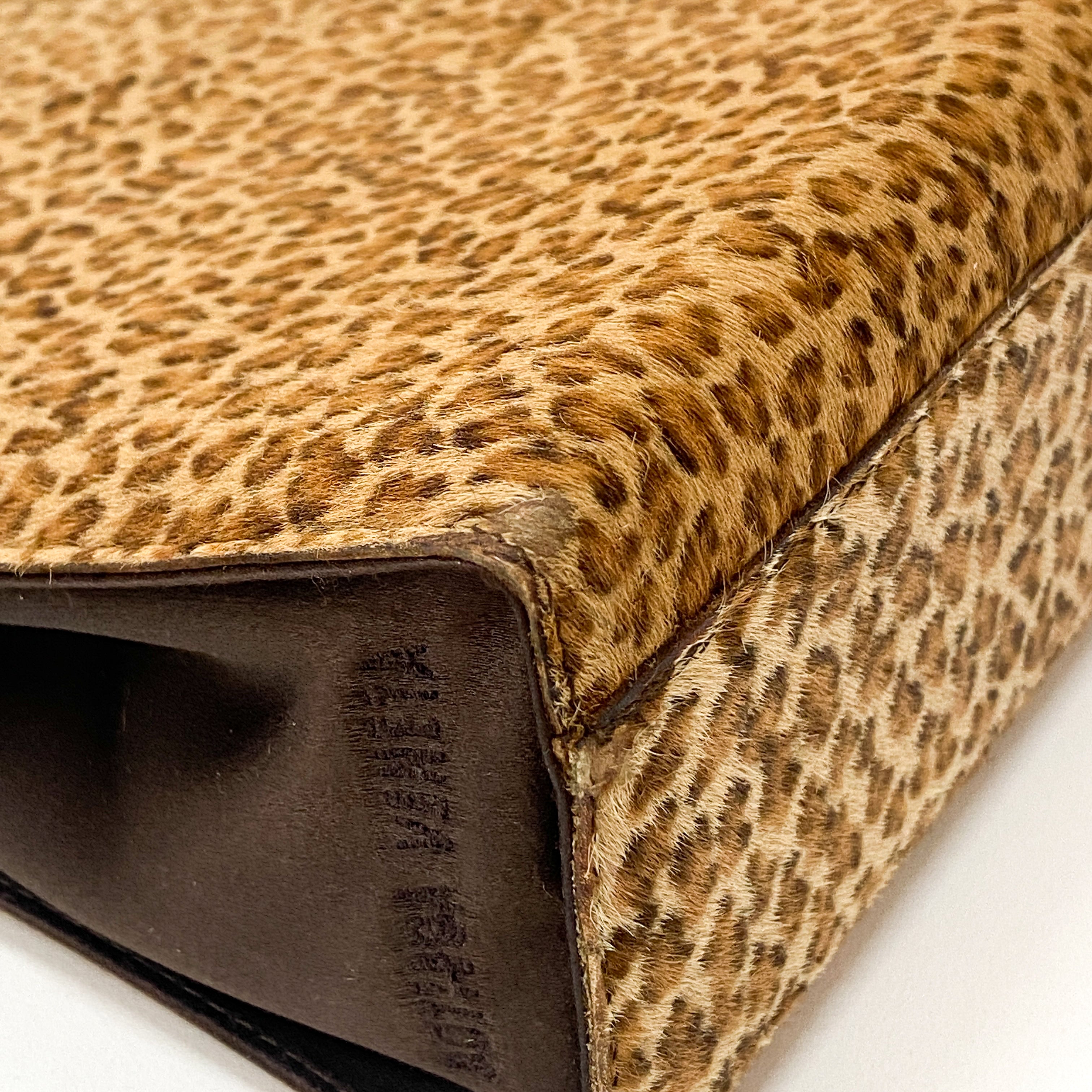 Leopard Print Pony Hair Handbag