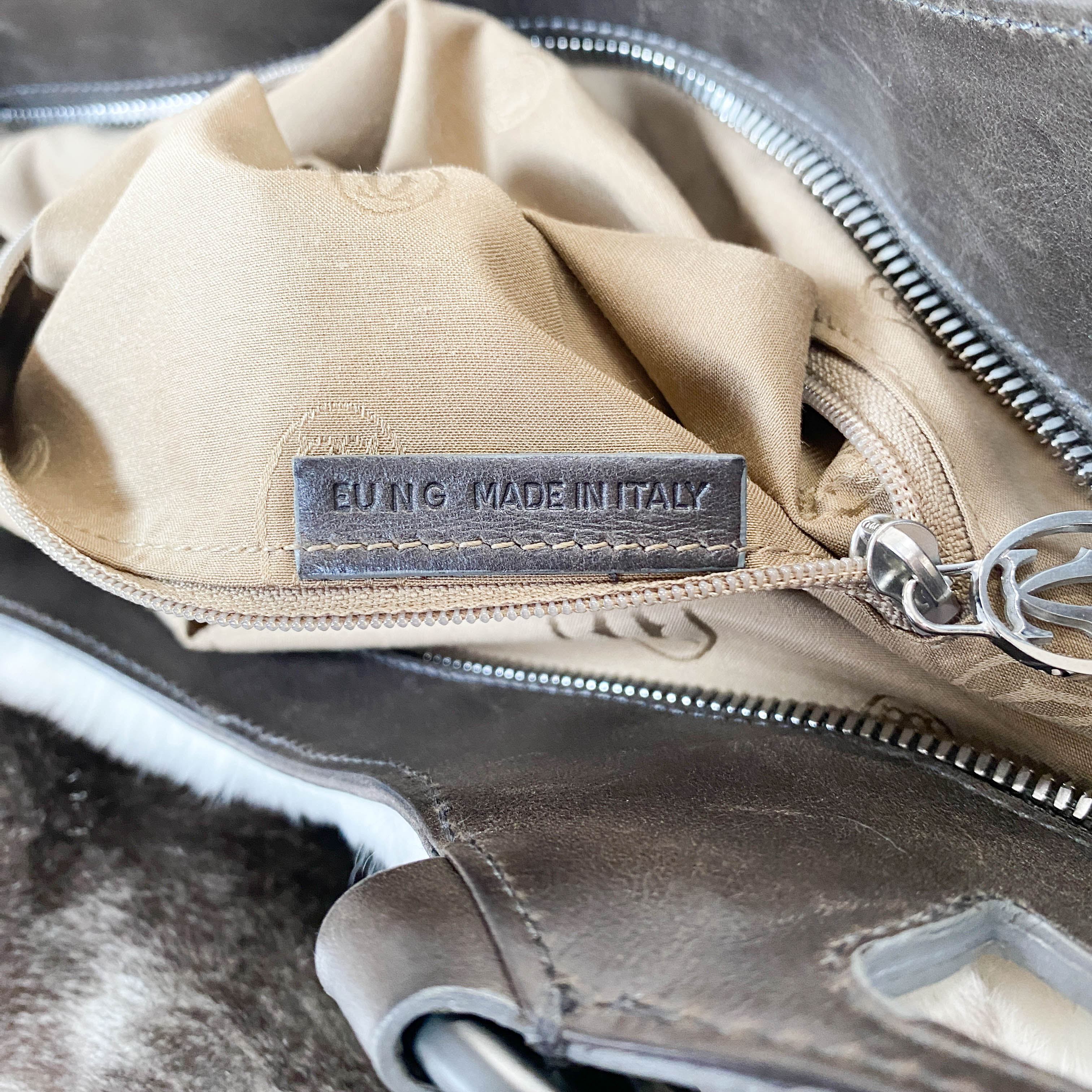 Marcello Brown Fur Shoulder Bag