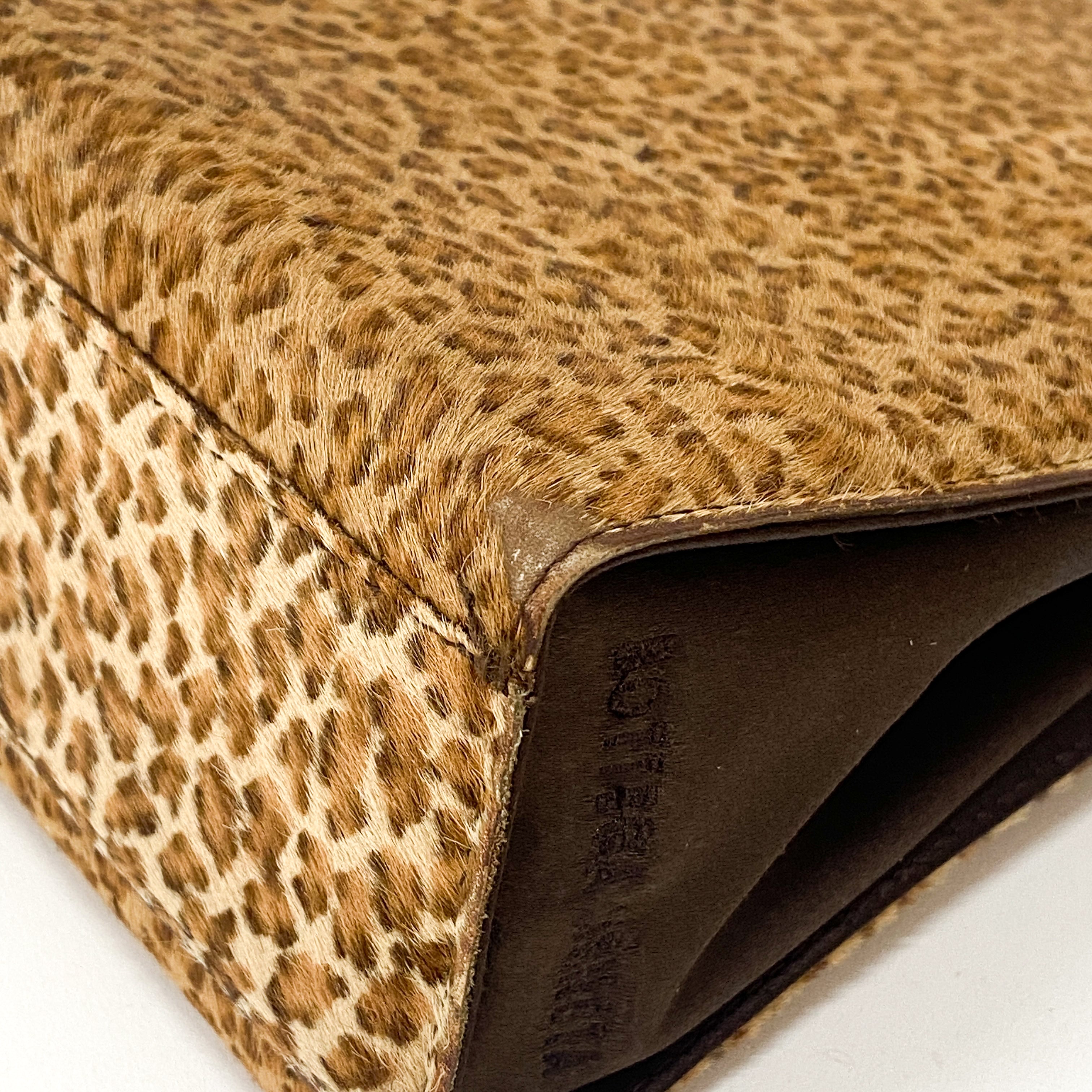 Leopard Print Pony Hair Handbag