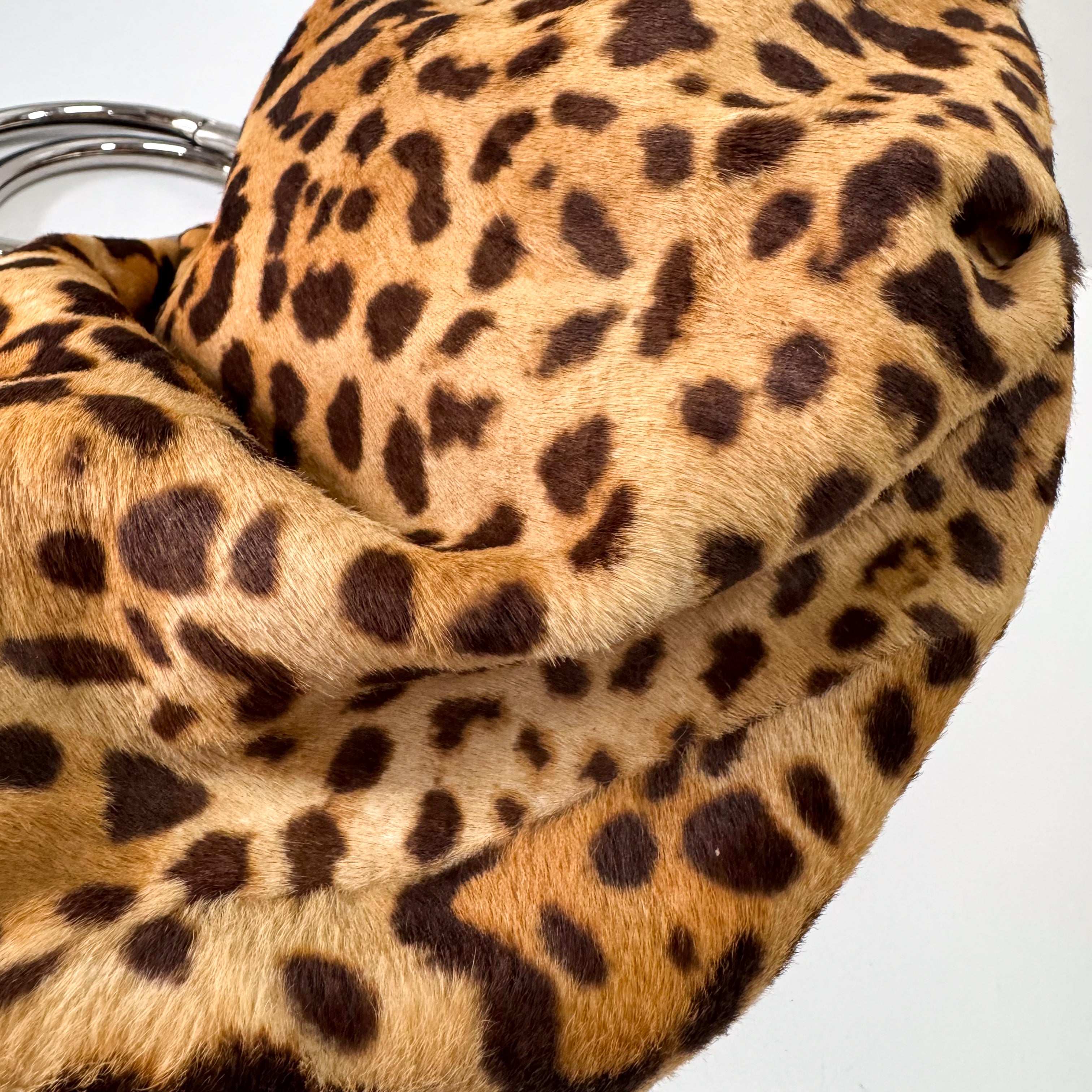 Pony Hair Leopard Print Handbag