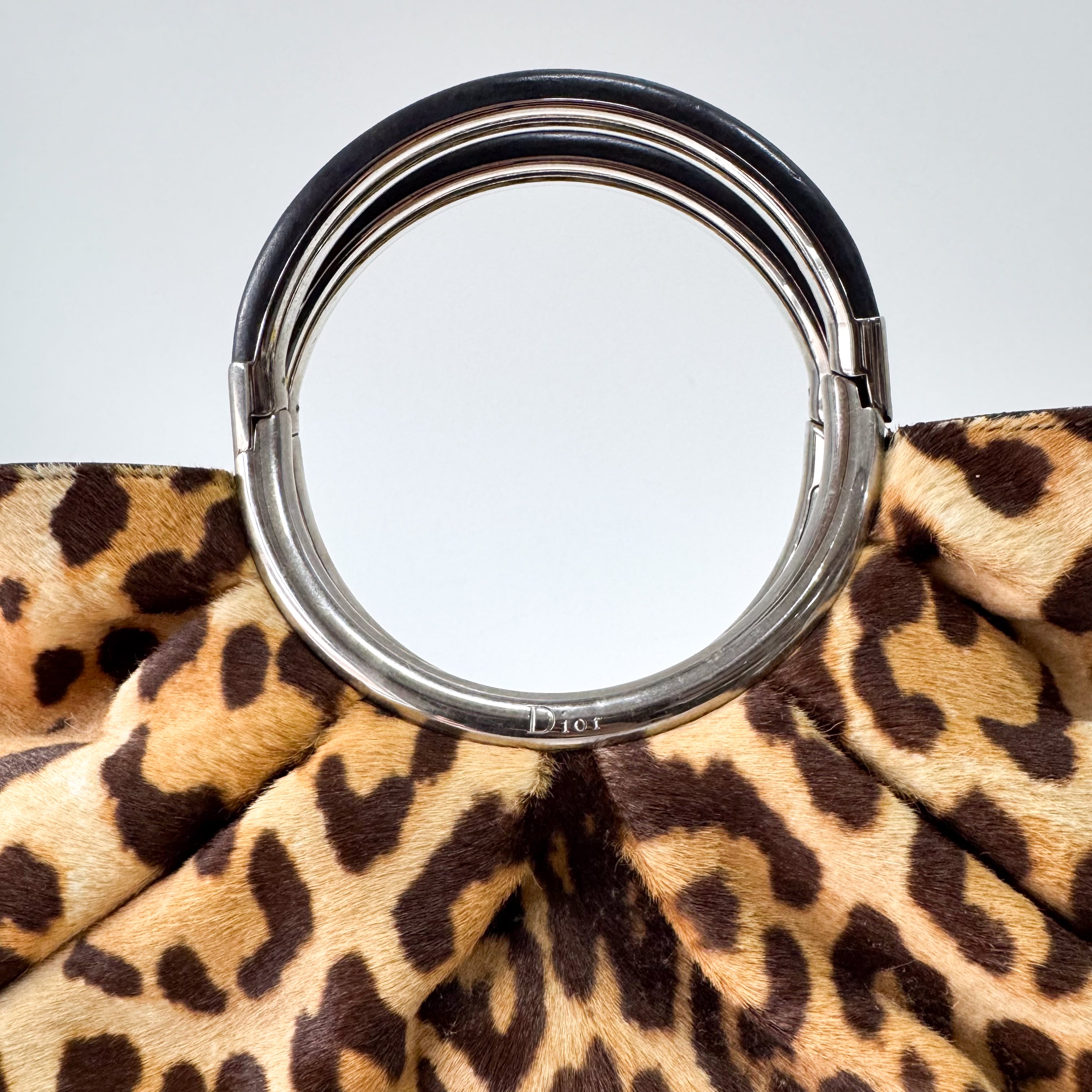 Pony Hair Leopard Print Handbag