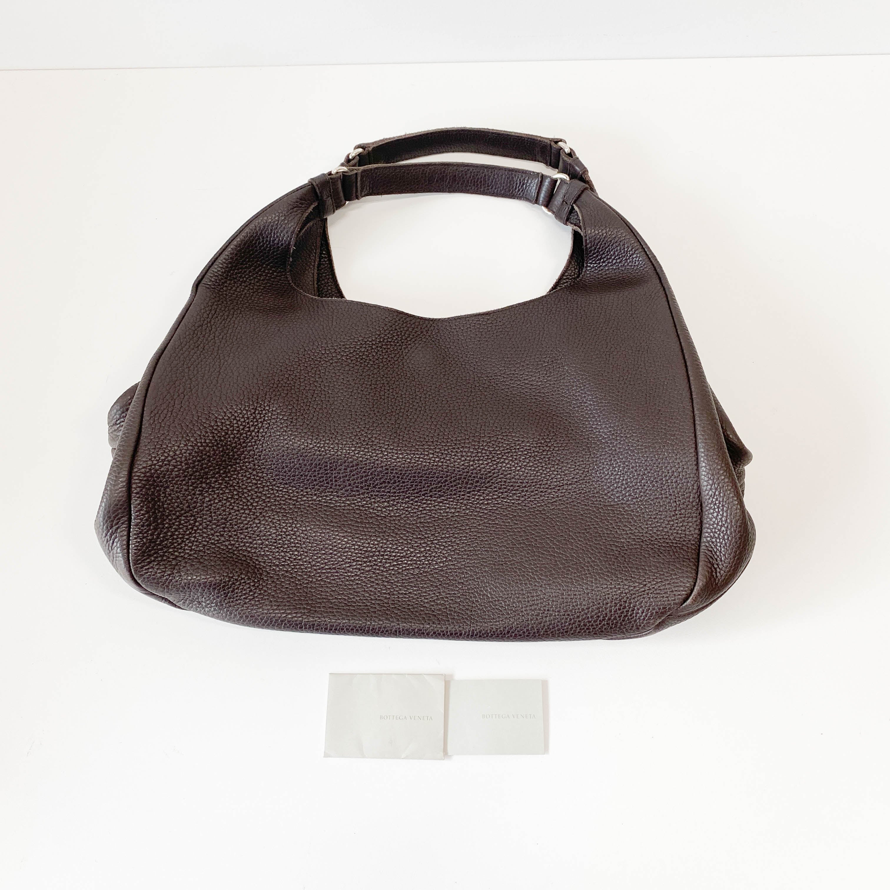 Campana Brown Leather Hobo Shoulder Bag