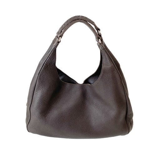 Campana Brown Leather Hobo Shoulder Bag