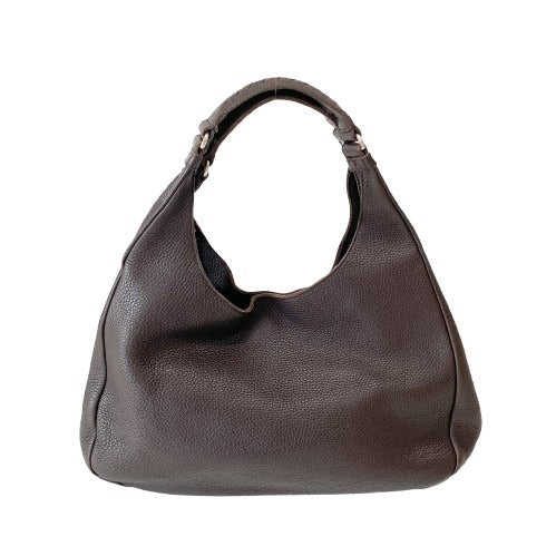 Campana Brown Leather Hobo Shoulder Bag