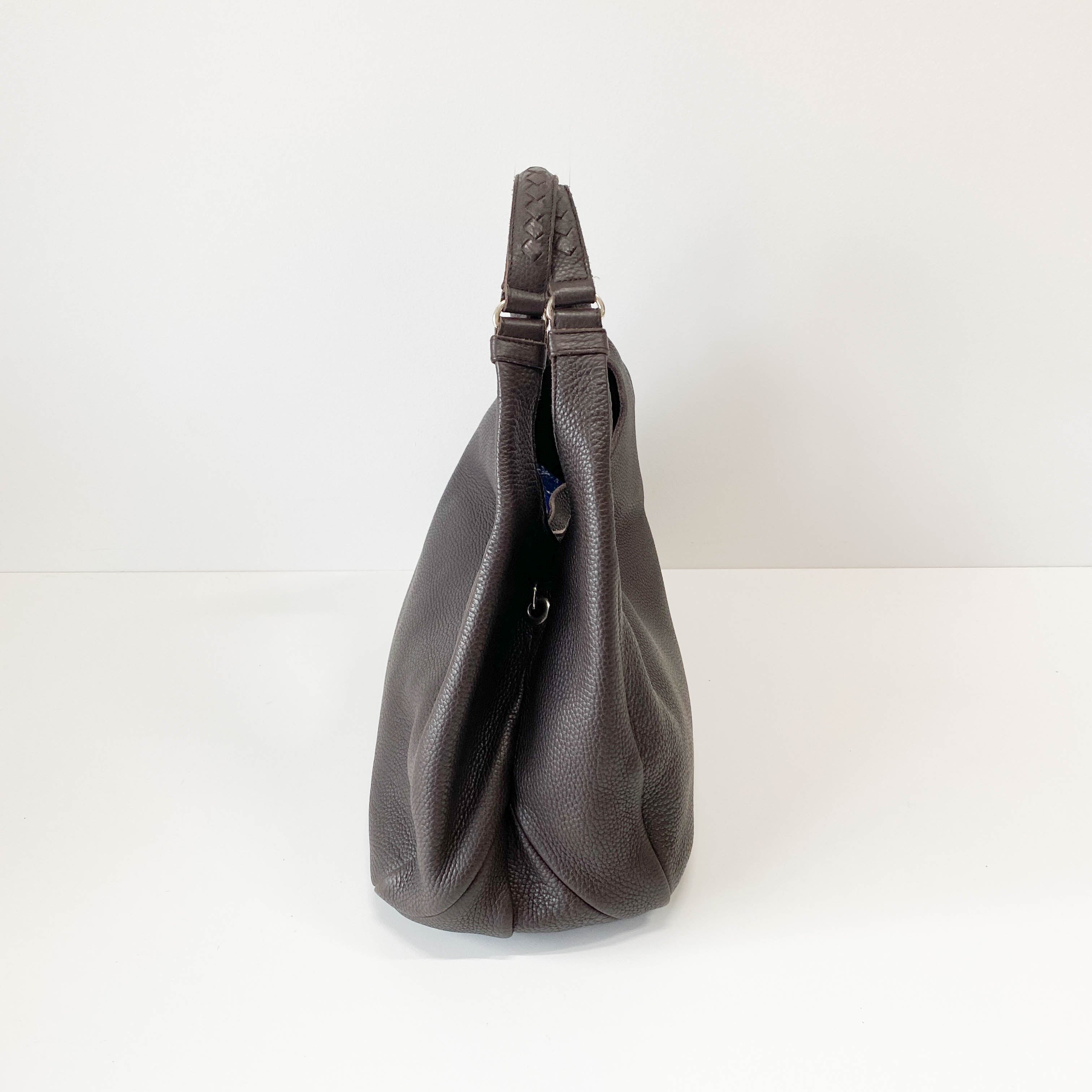 Campana Brown Leather Hobo Shoulder Bag