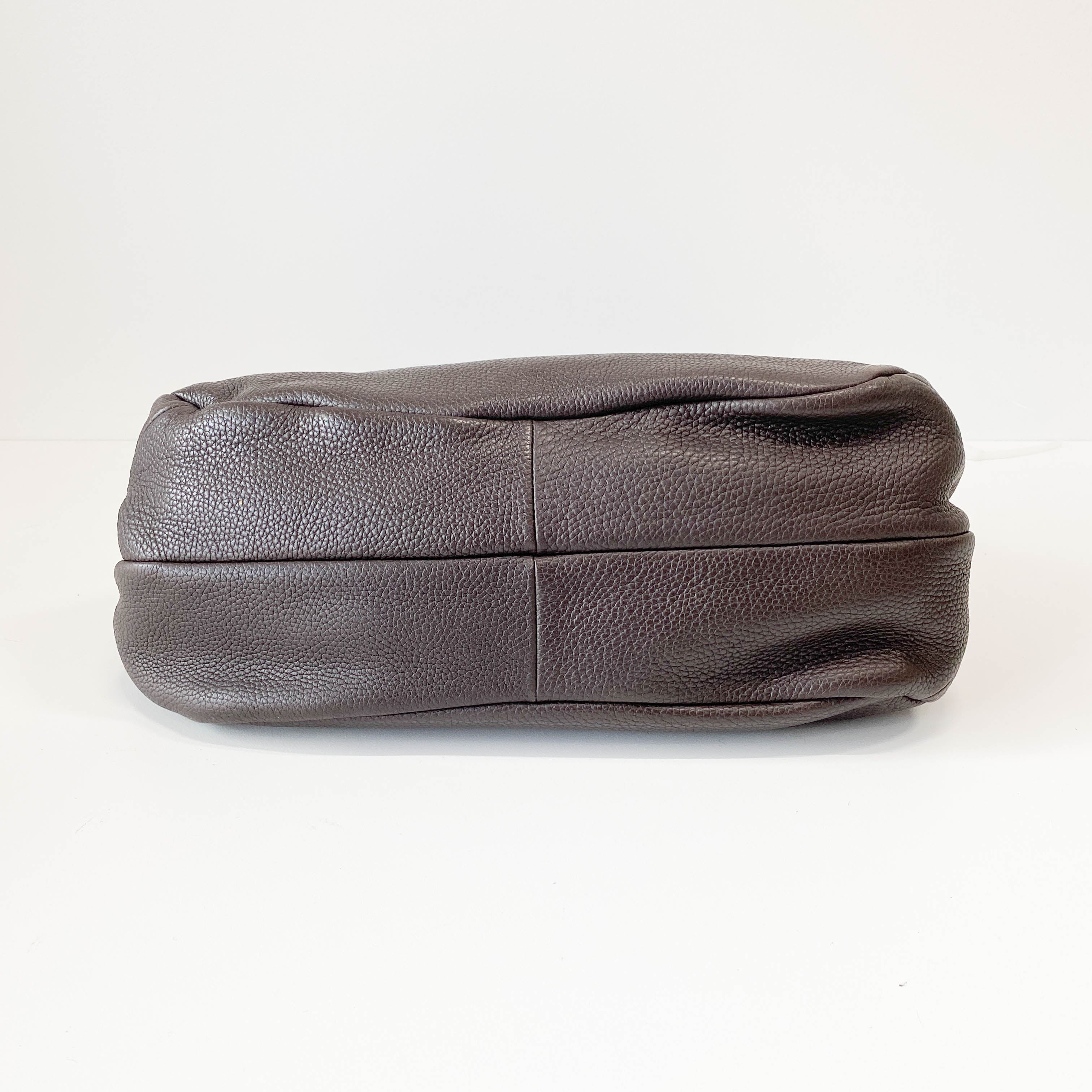 Campana Brown Leather Hobo Shoulder Bag