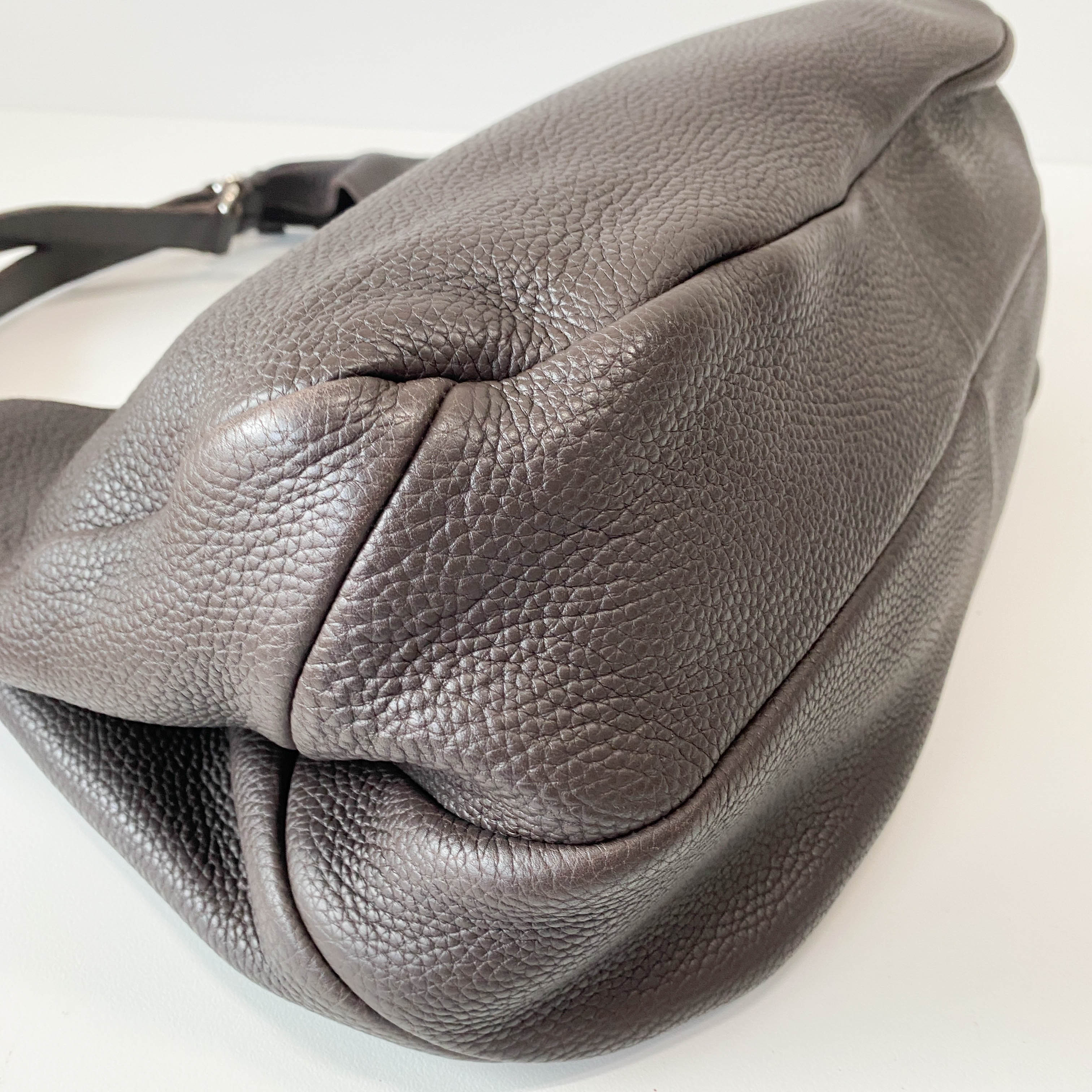 Campana Brown Leather Hobo Shoulder Bag