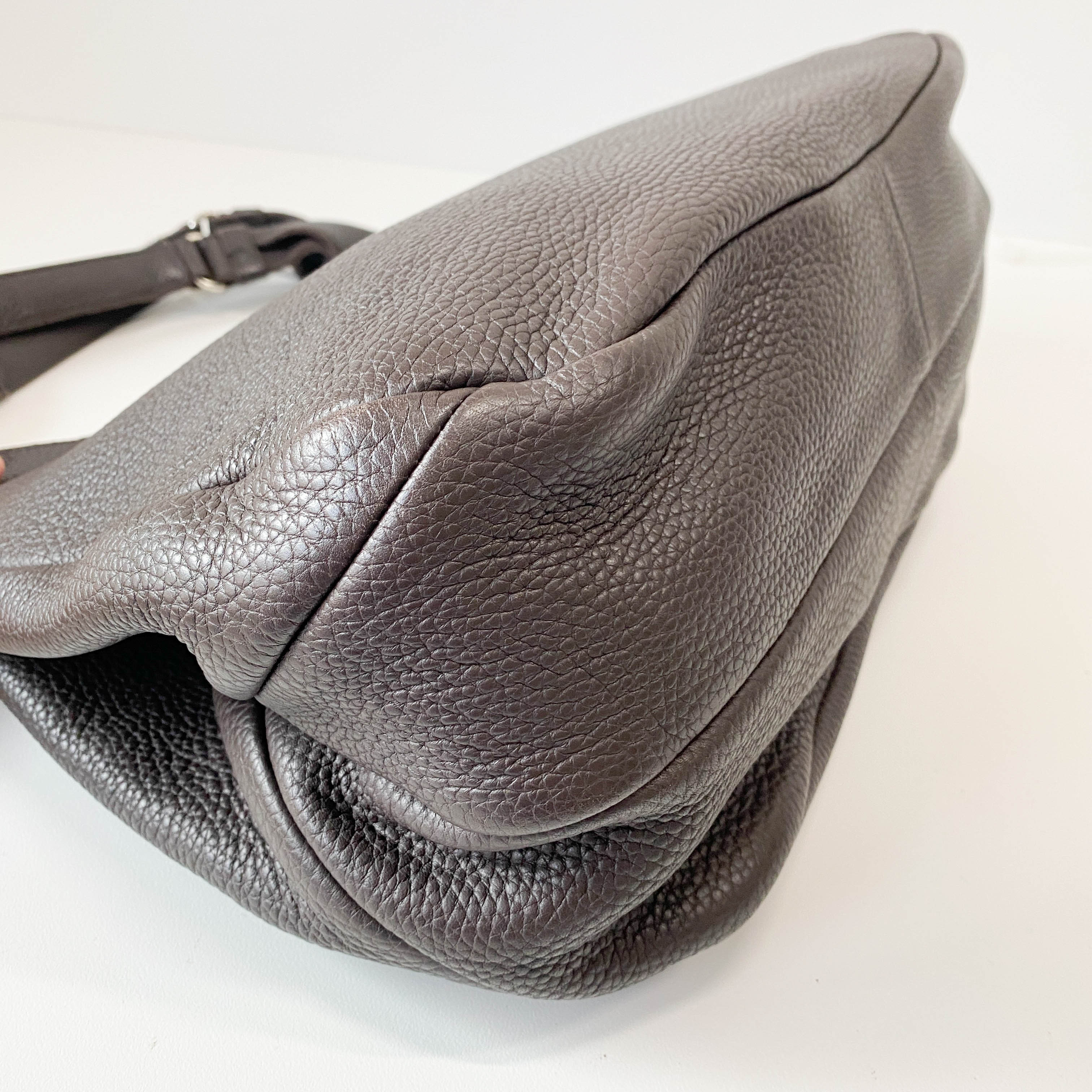 Campana Brown Leather Hobo Shoulder Bag