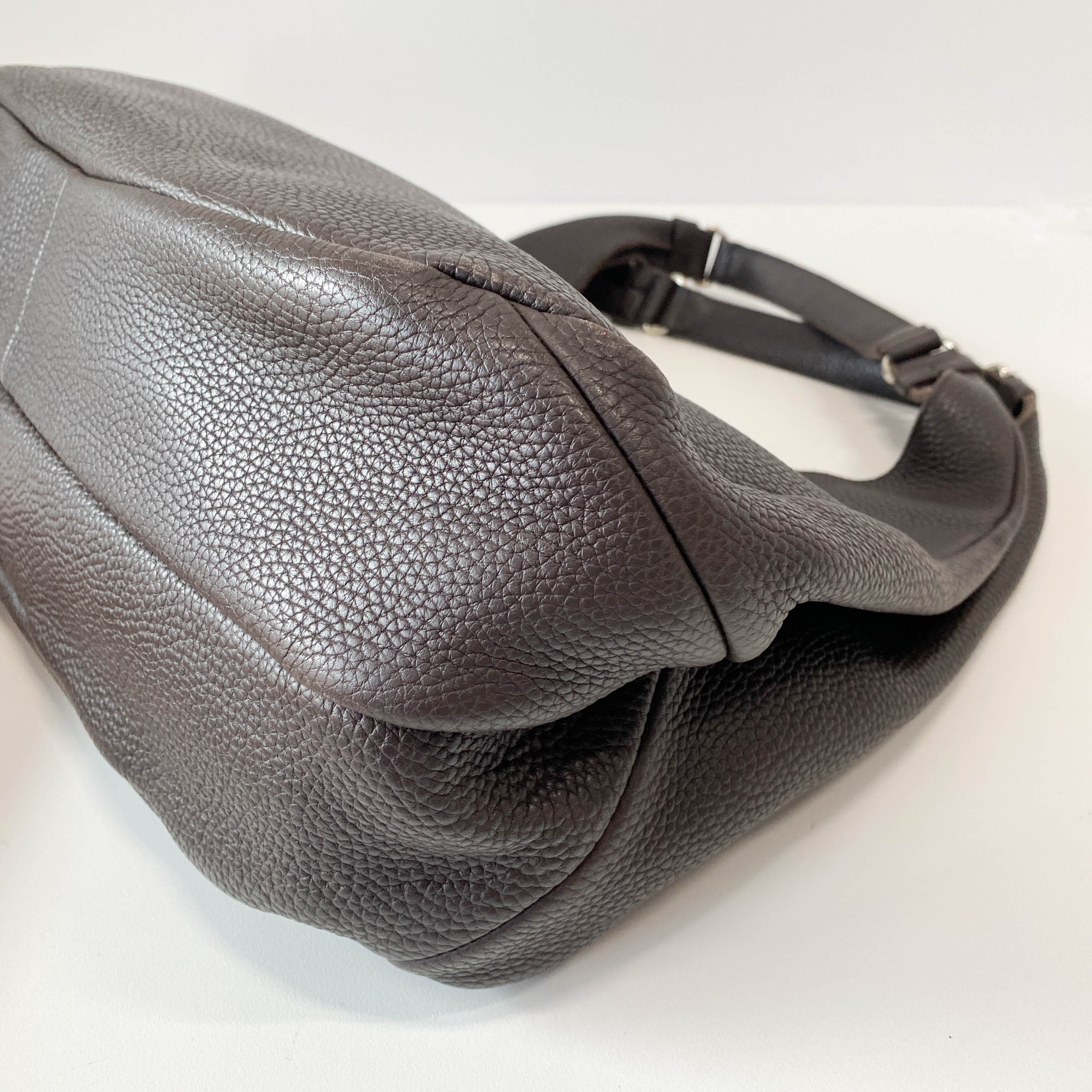 Campana Brown Leather Hobo Shoulder Bag