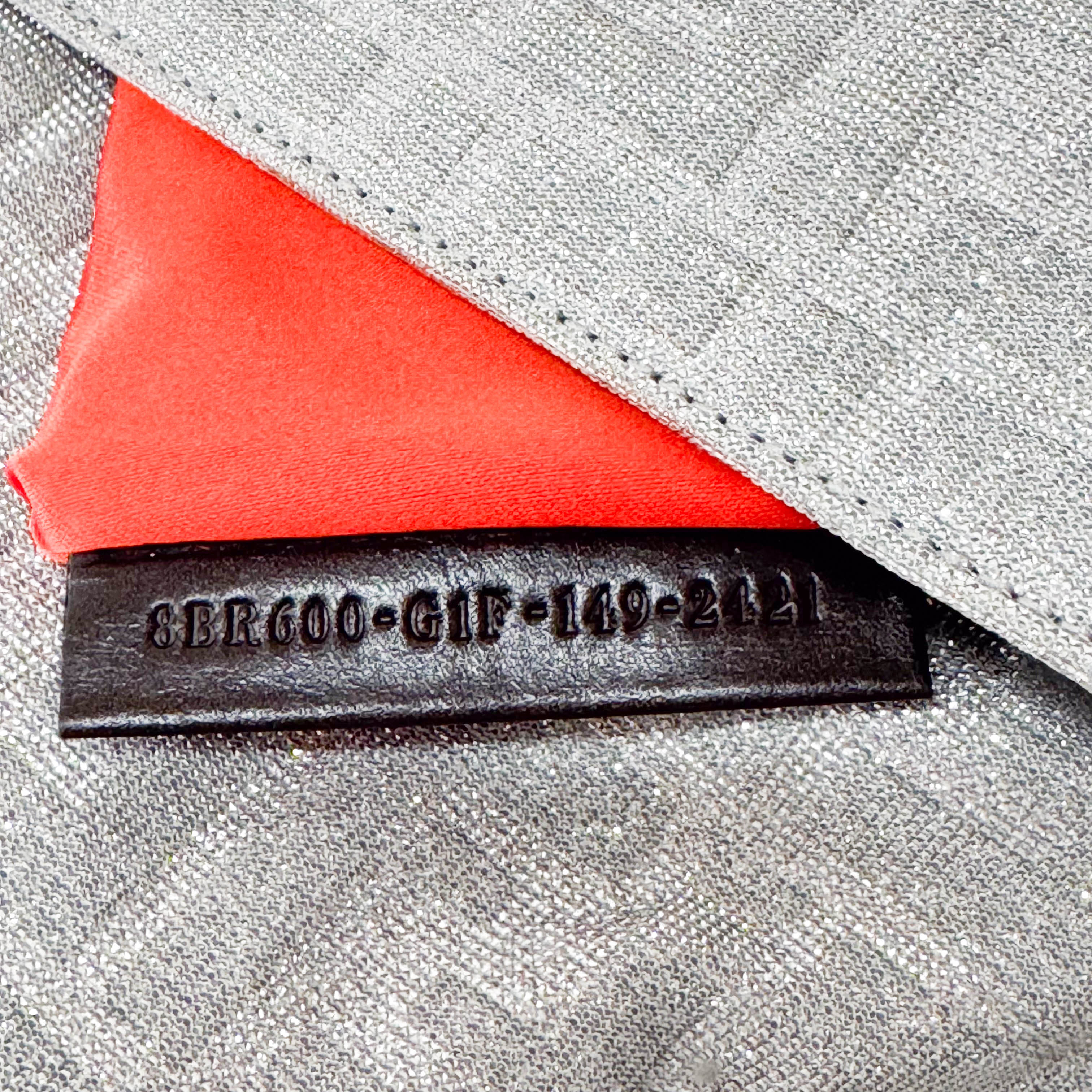 Zucca Baguette Silver Canvas & Rhinestone Hardware Shoulder Bag