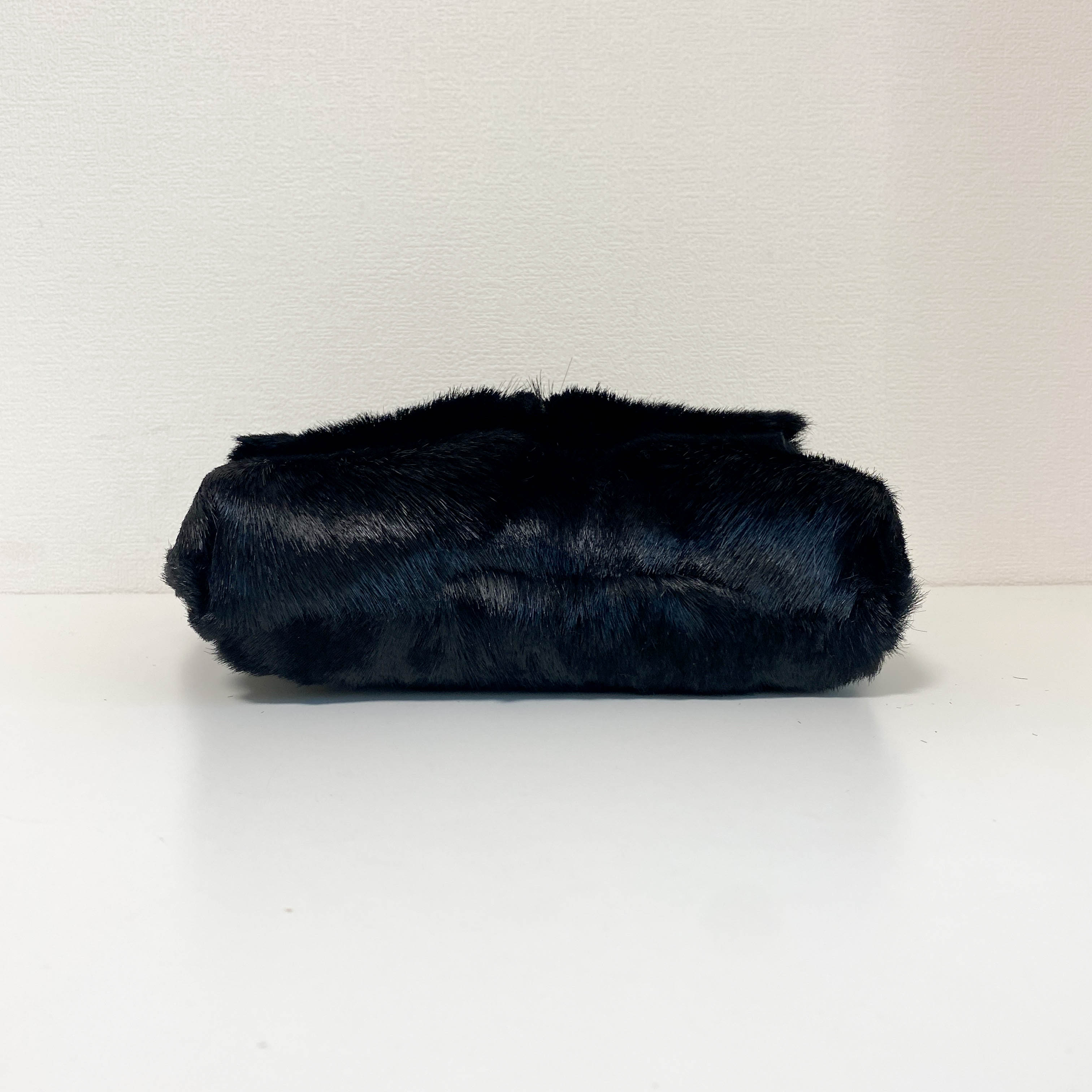 Black Pony Hair Hobo Shoulder Bag