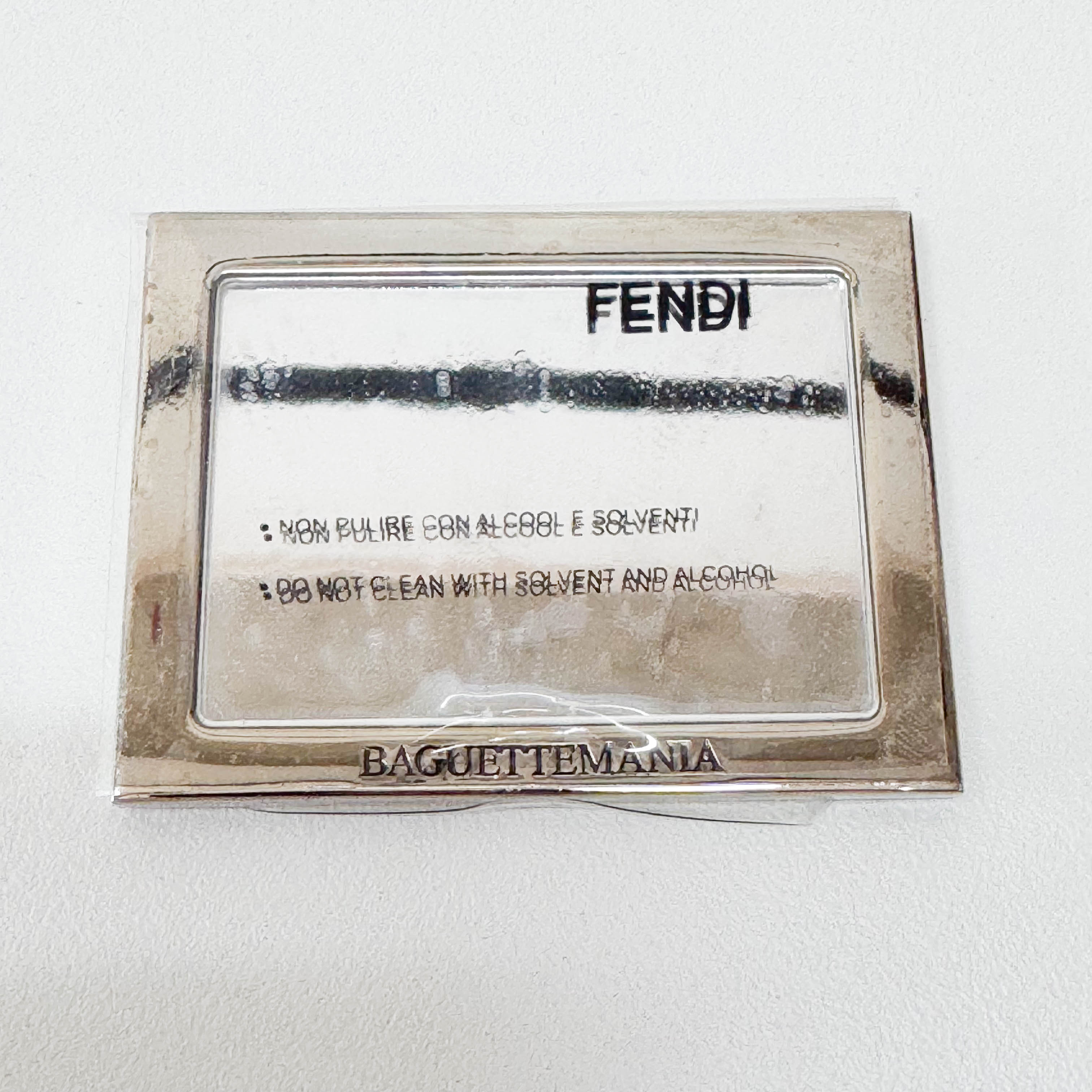 Zucca Baguette Silver Canvas & Rhinestone Hardware Shoulder Bag