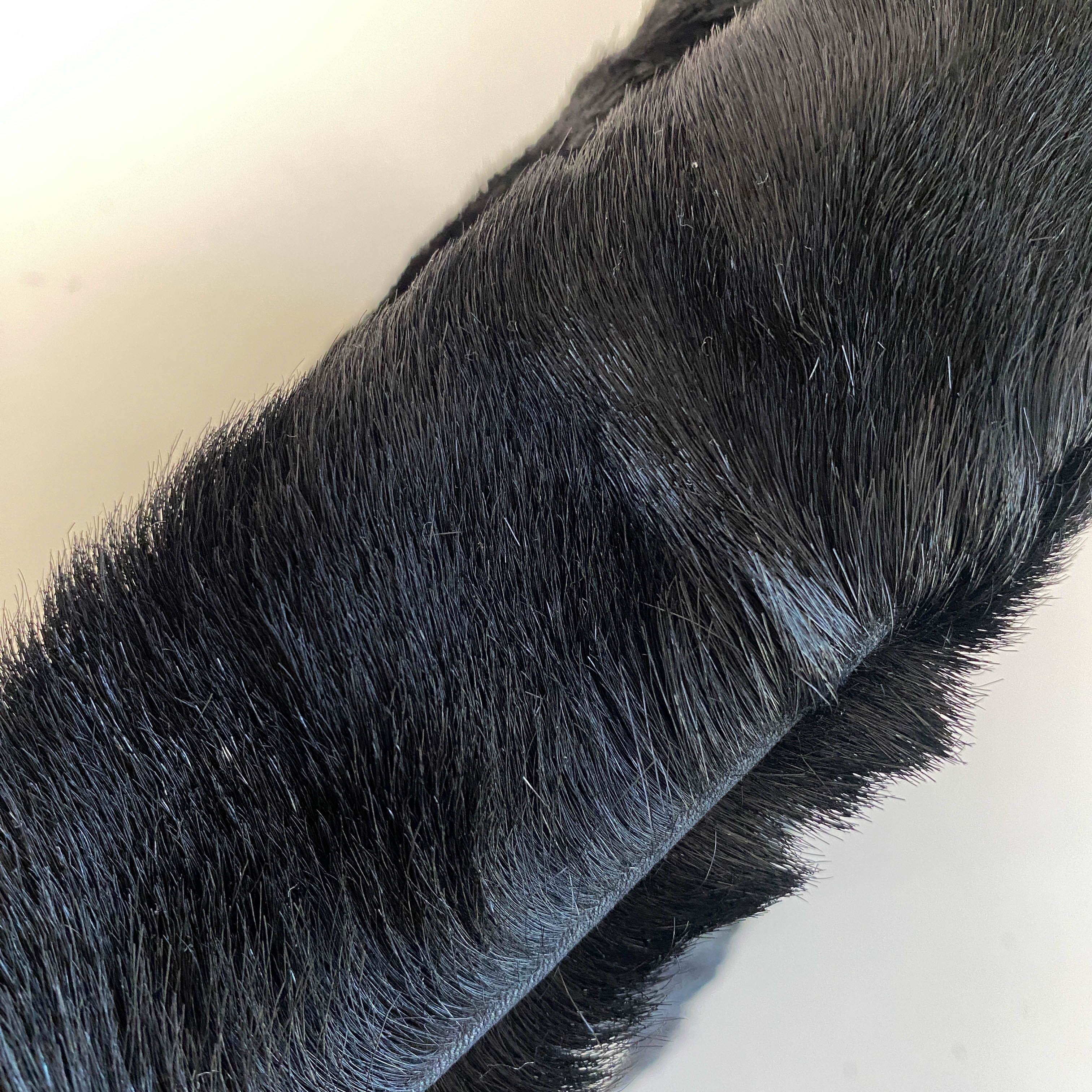 Black Pony Hair Hobo Shoulder Bag