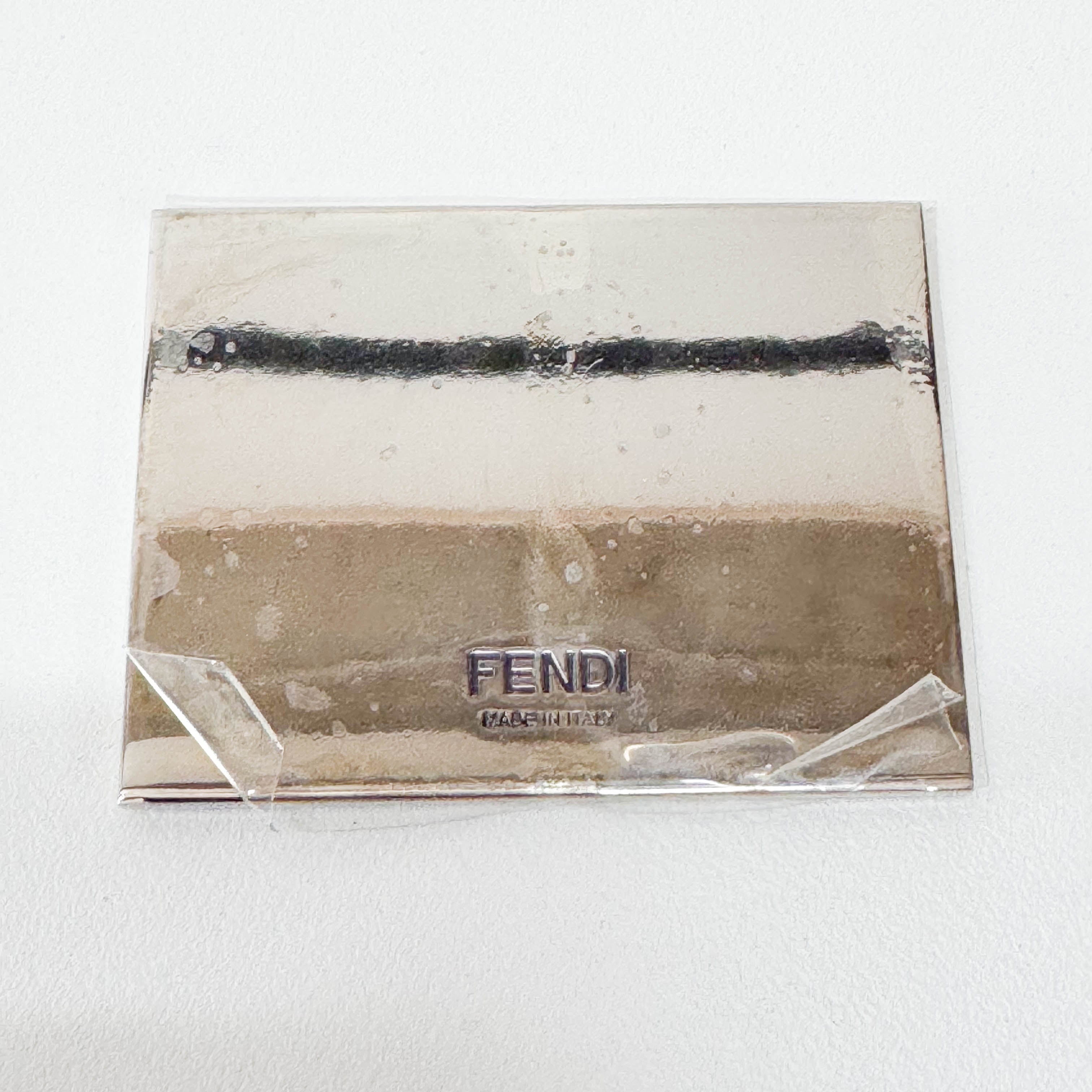 Zucca Baguette Silver Canvas & Rhinestone Hardware Shoulder Bag